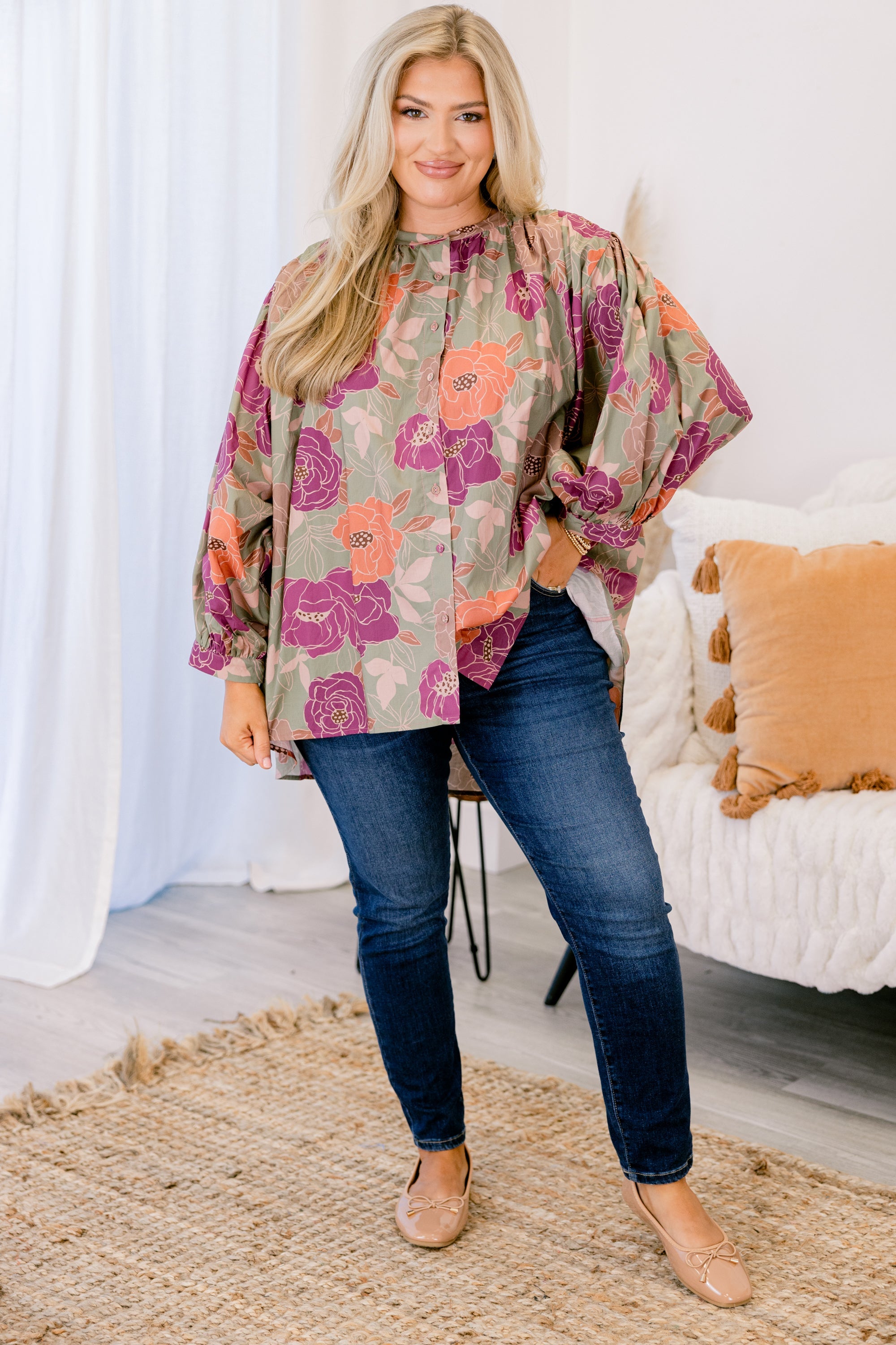 Away From It All Tunic, Pink Floral