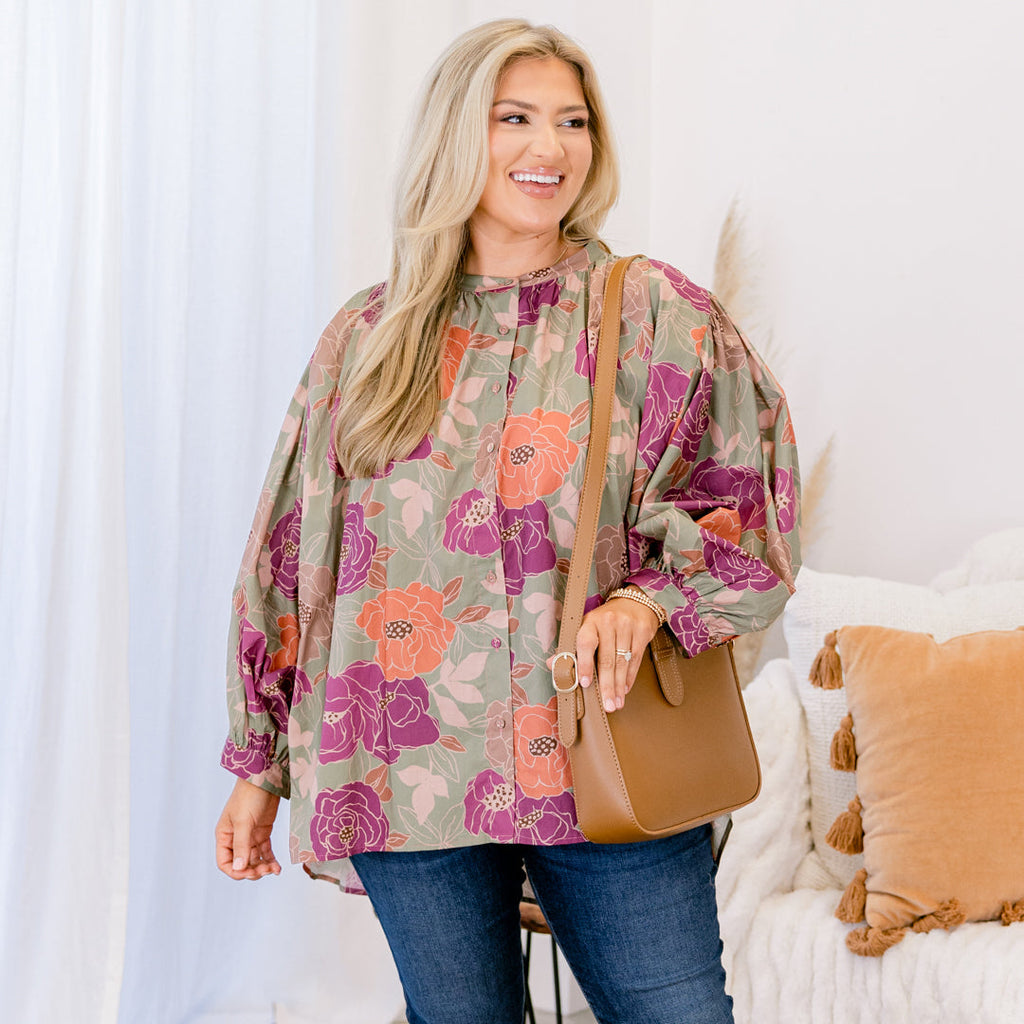 Away From It All Tunic, Pink Floral