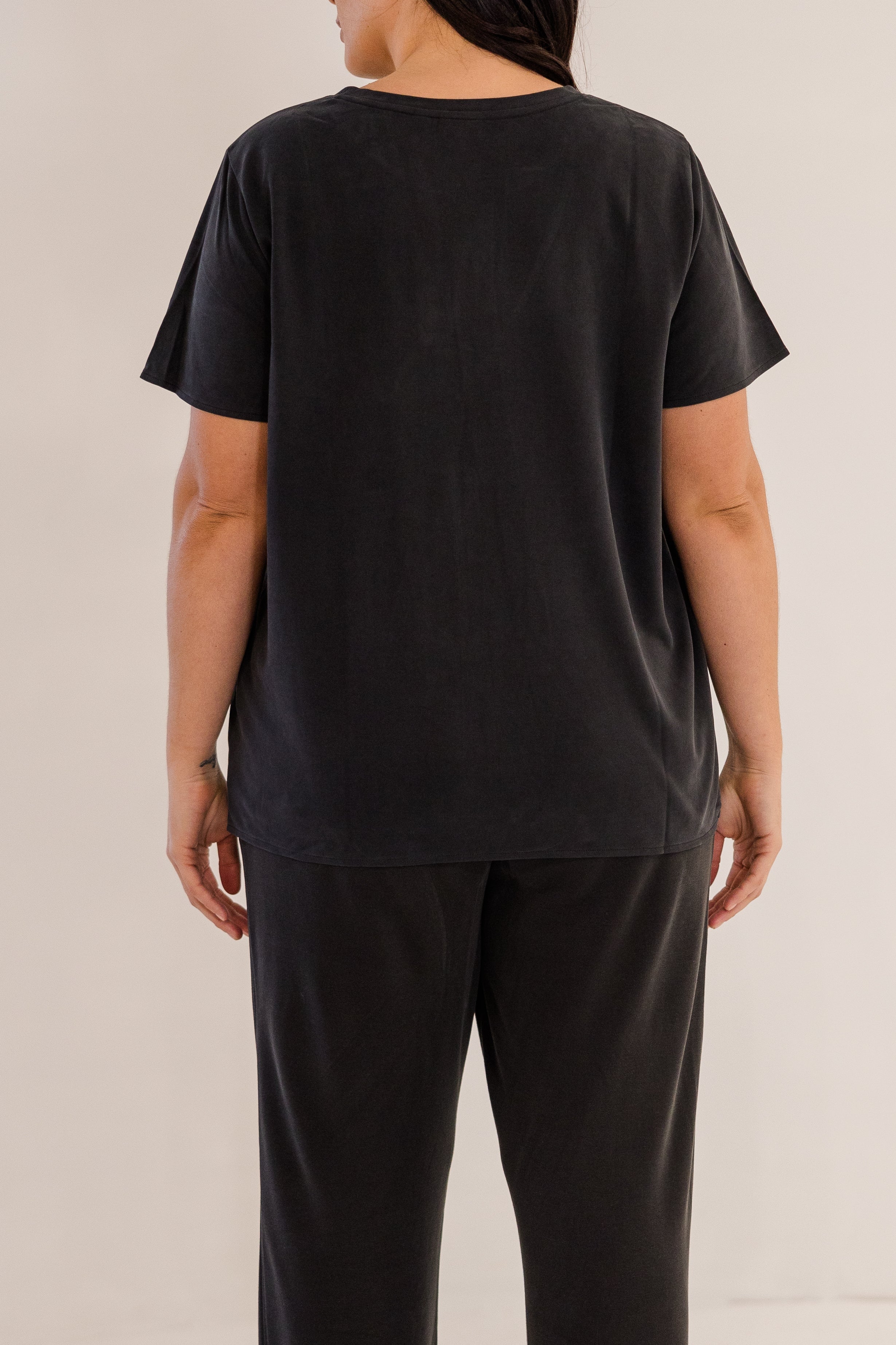 Soho Front Pleat Top, Black