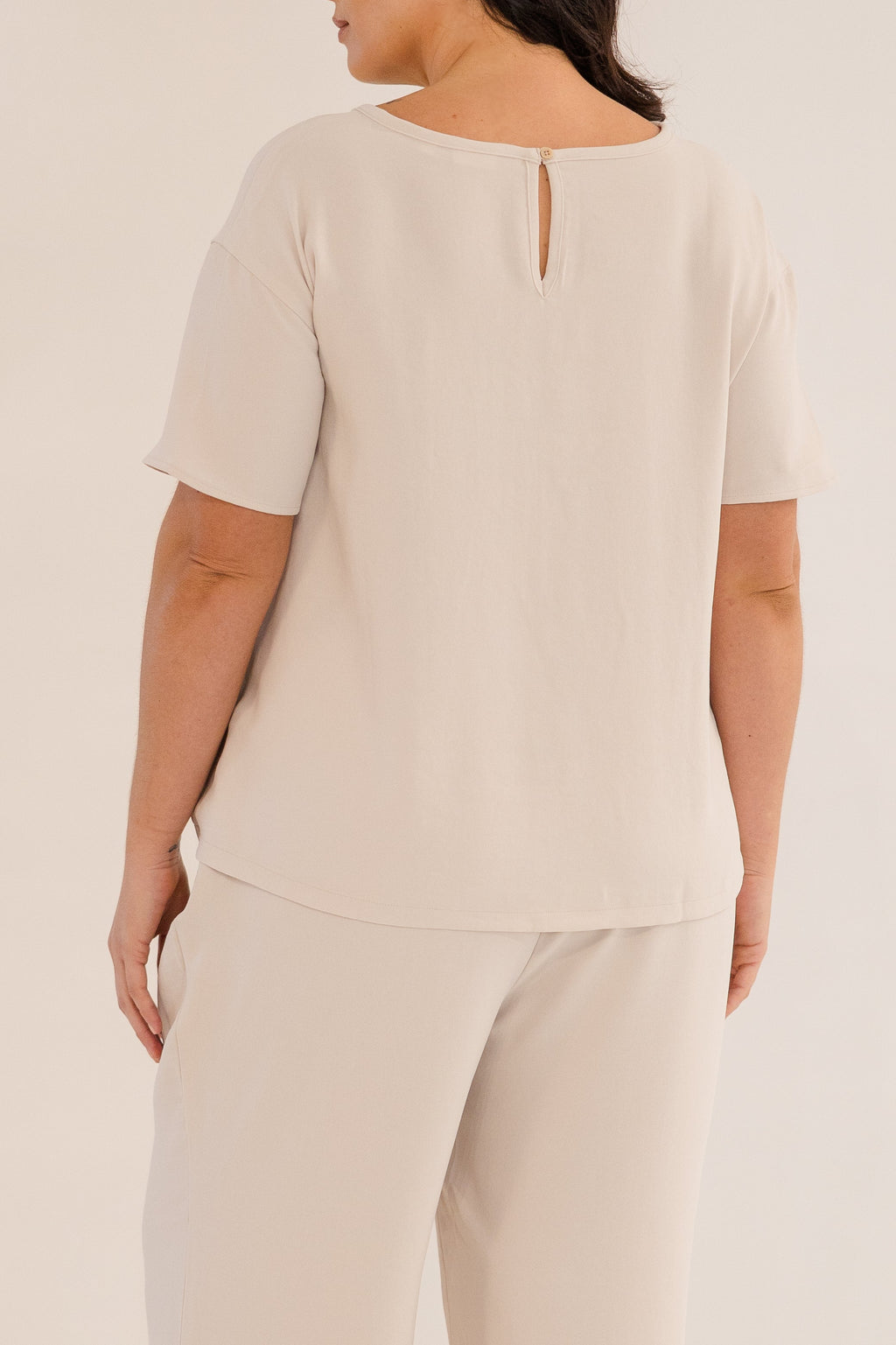 Ricker Tie Hem Top, Stone