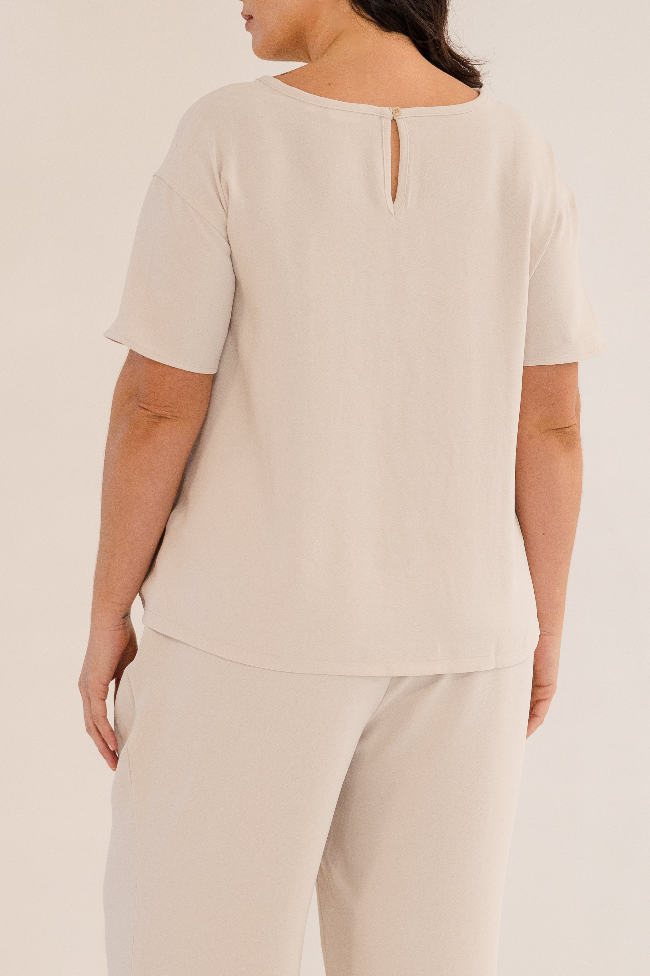 Ricker Tie Hem Top, Stone