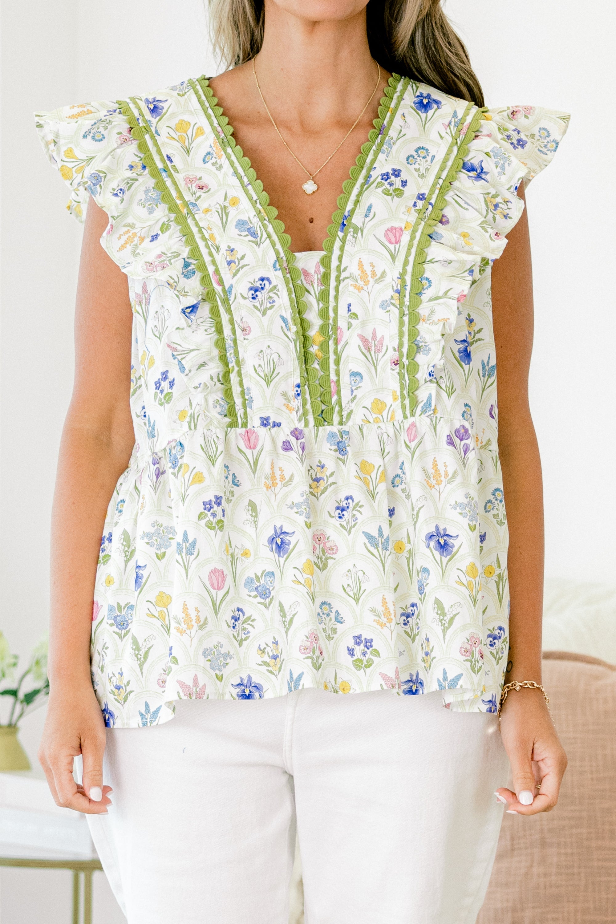 Back In Bloom Top, Ivory Floral