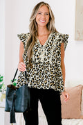 Back In Bloom Top, Leopard
