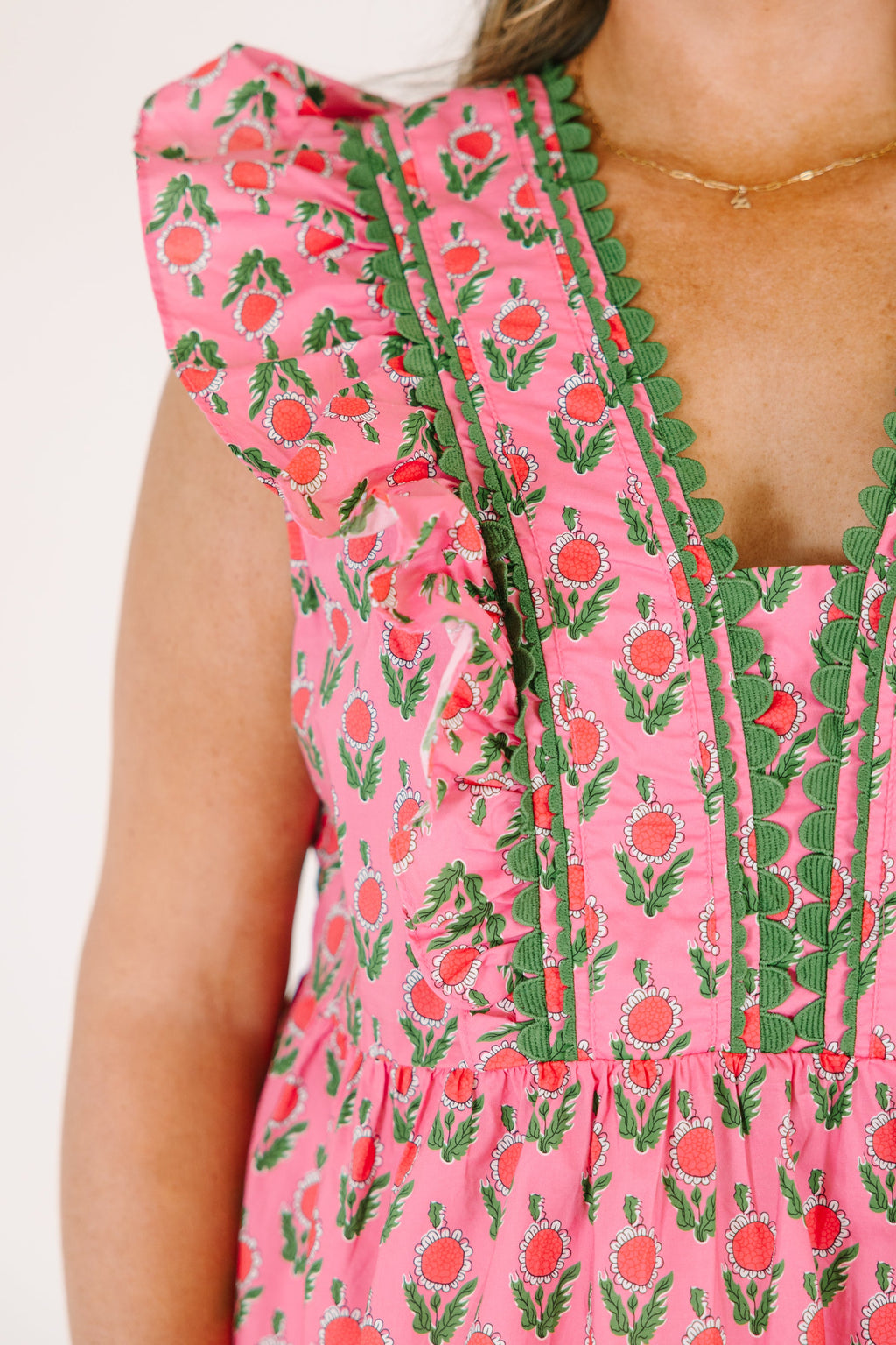 Back In Bloom Top, Pink-Green