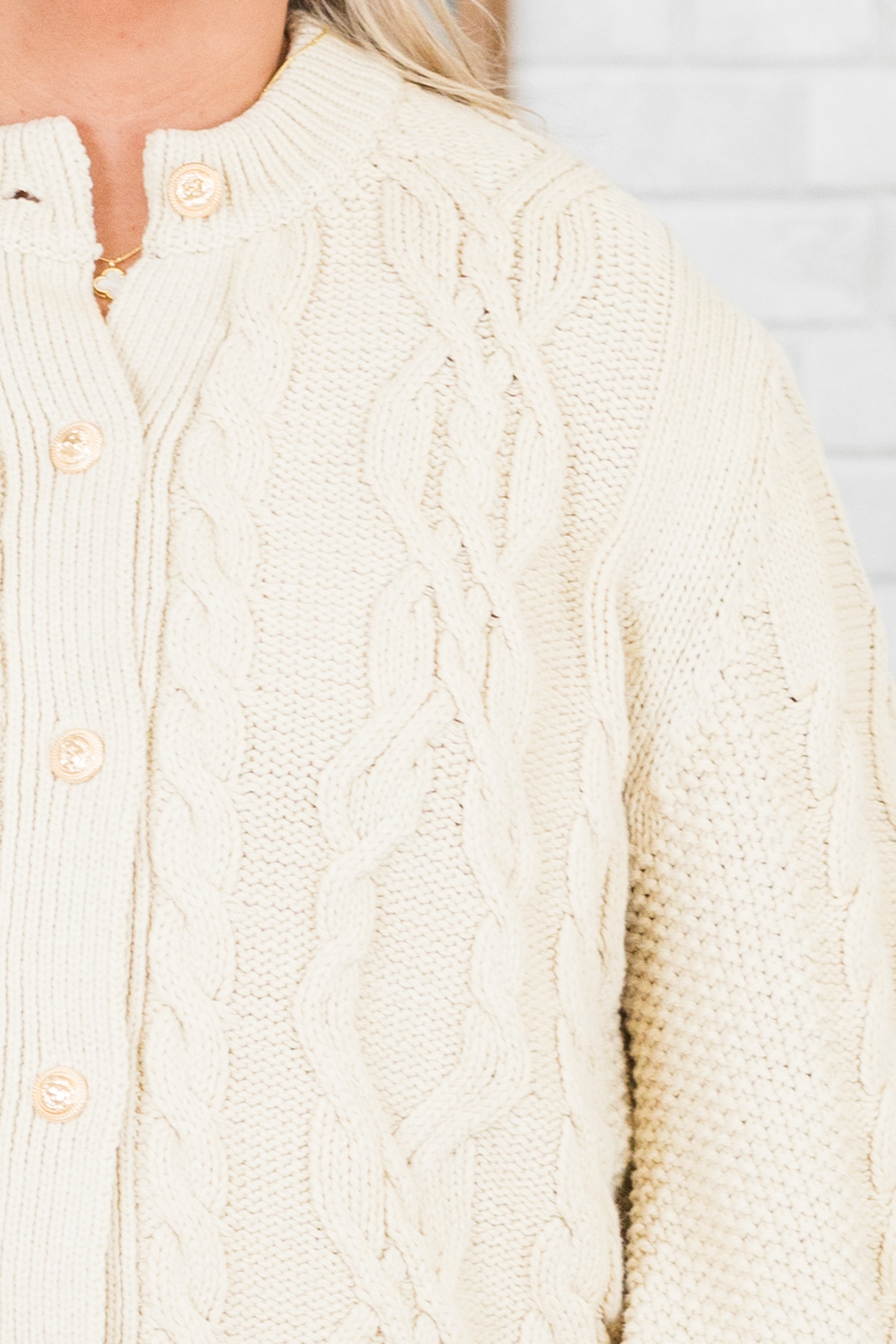 Back Once Again Cardigan, Taupe