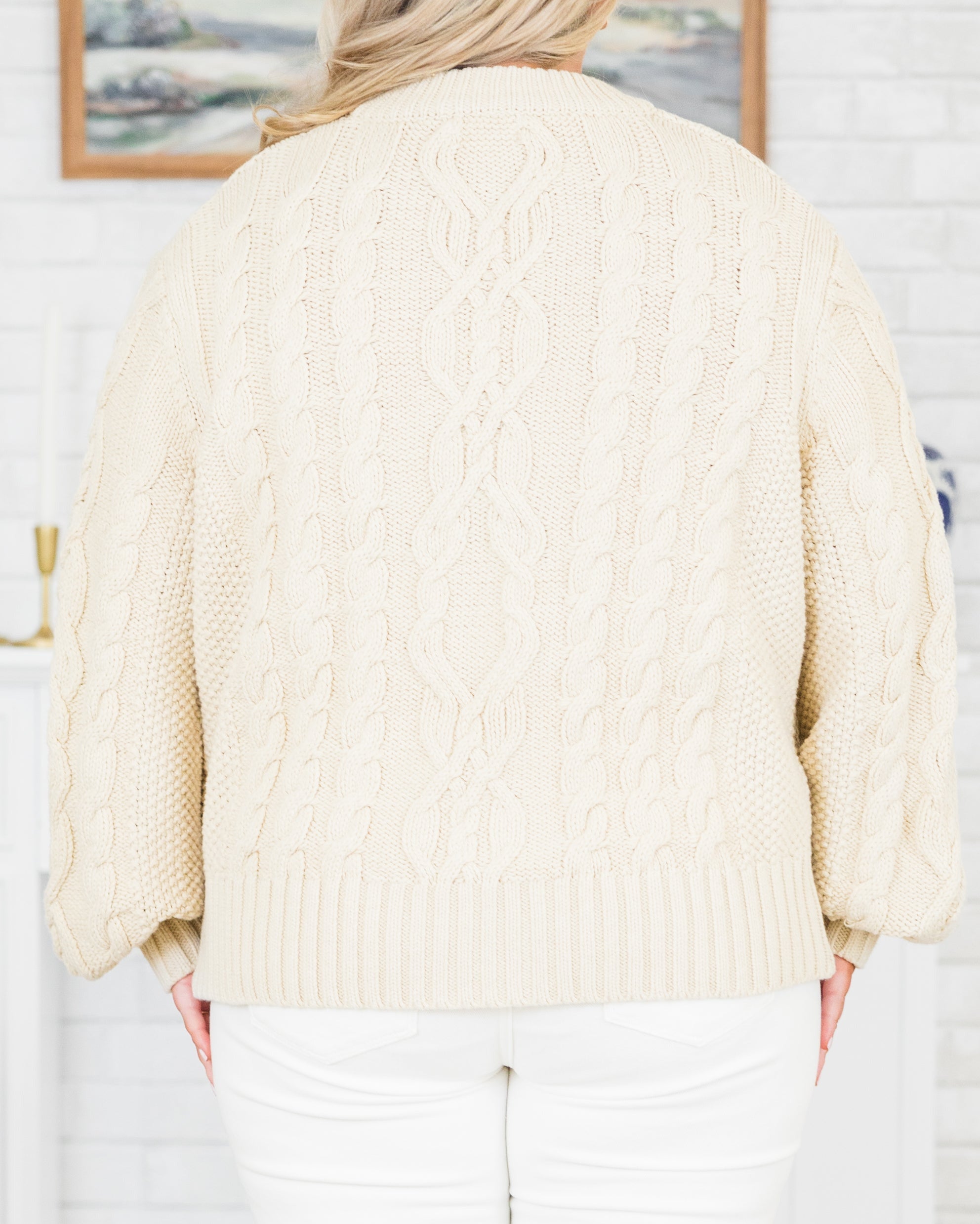 Back Once Again Cardigan, Taupe