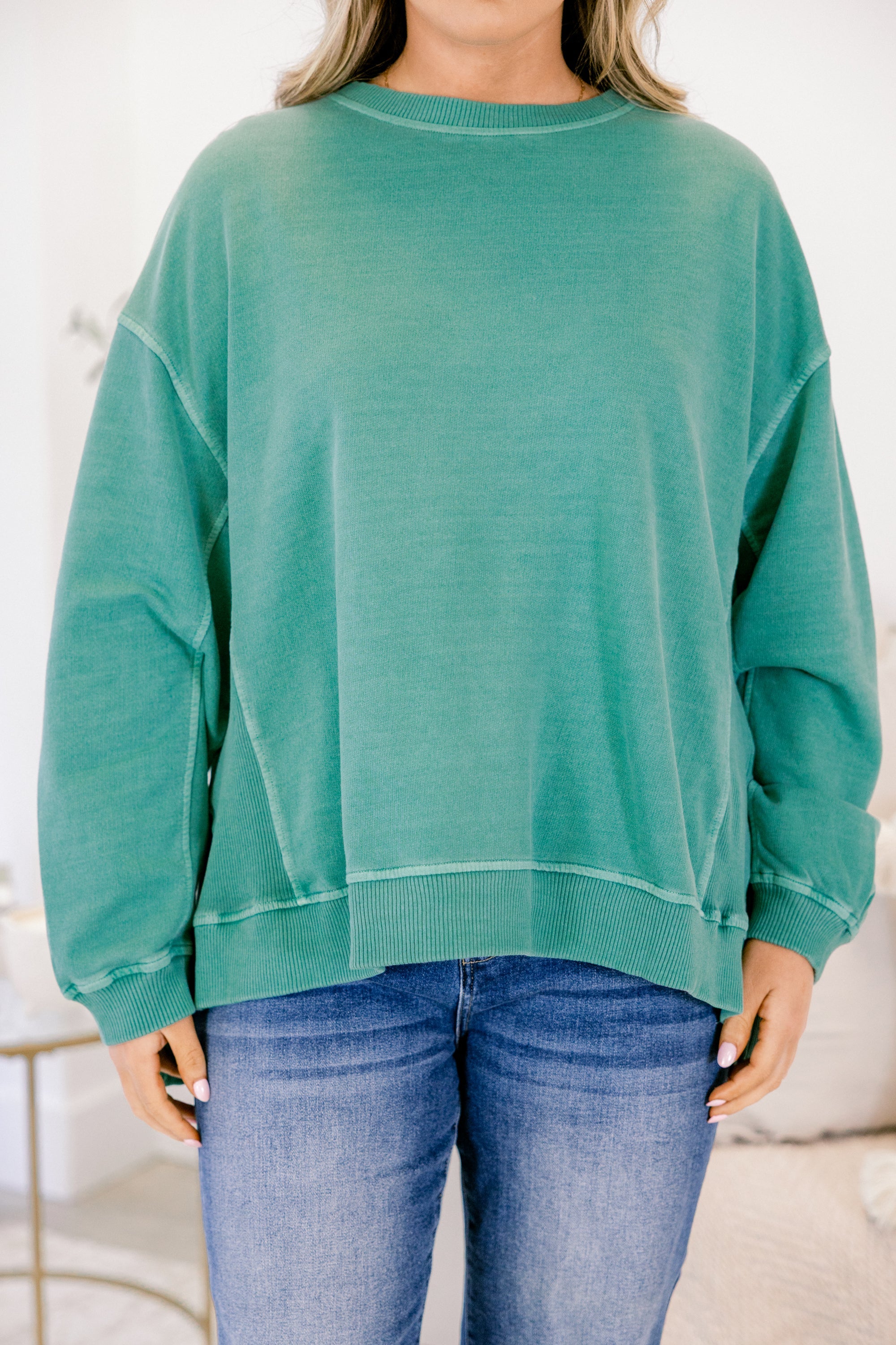 Back To Basics Pullover, Dark Green