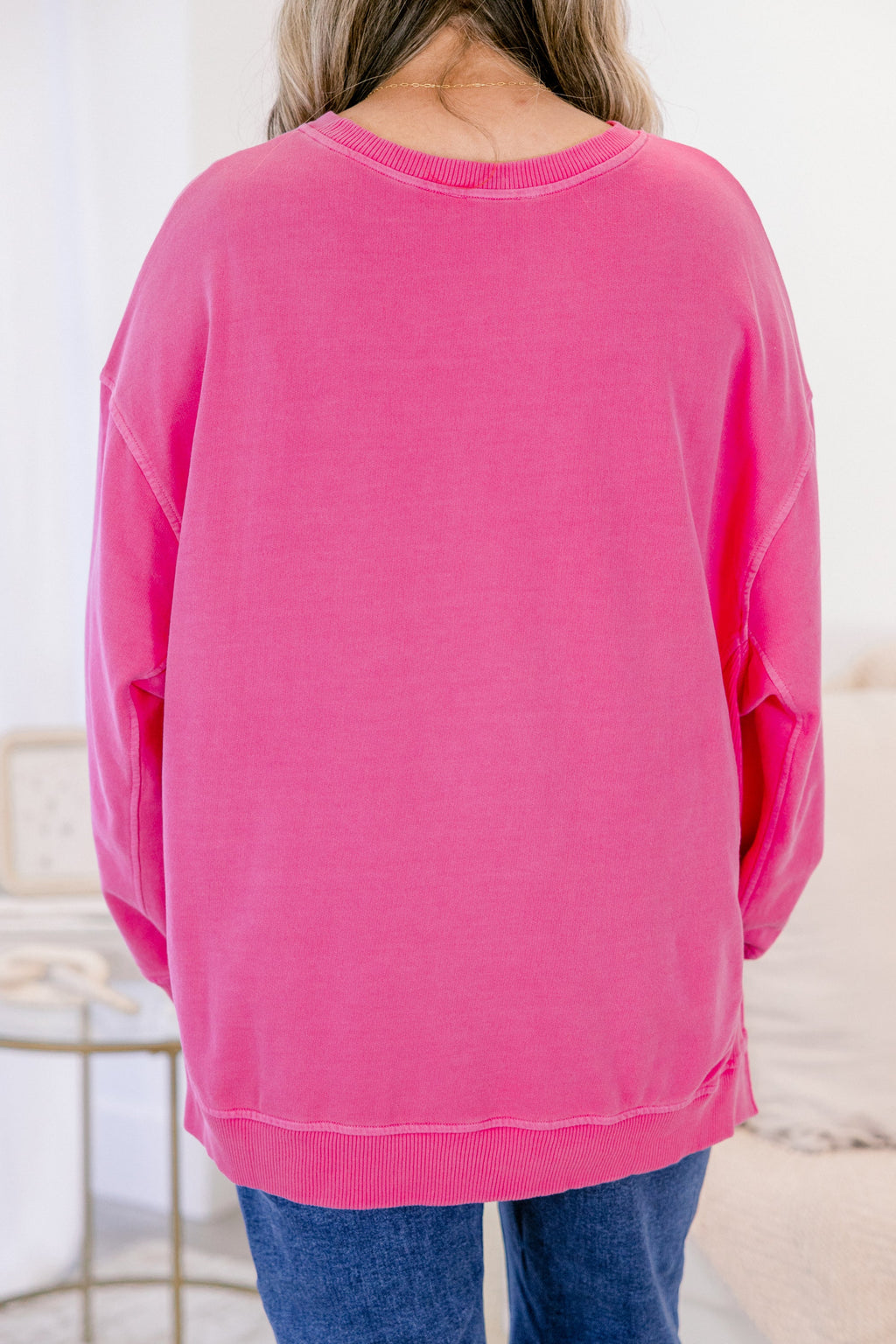 Back To Basics Pullover, Hot Pink