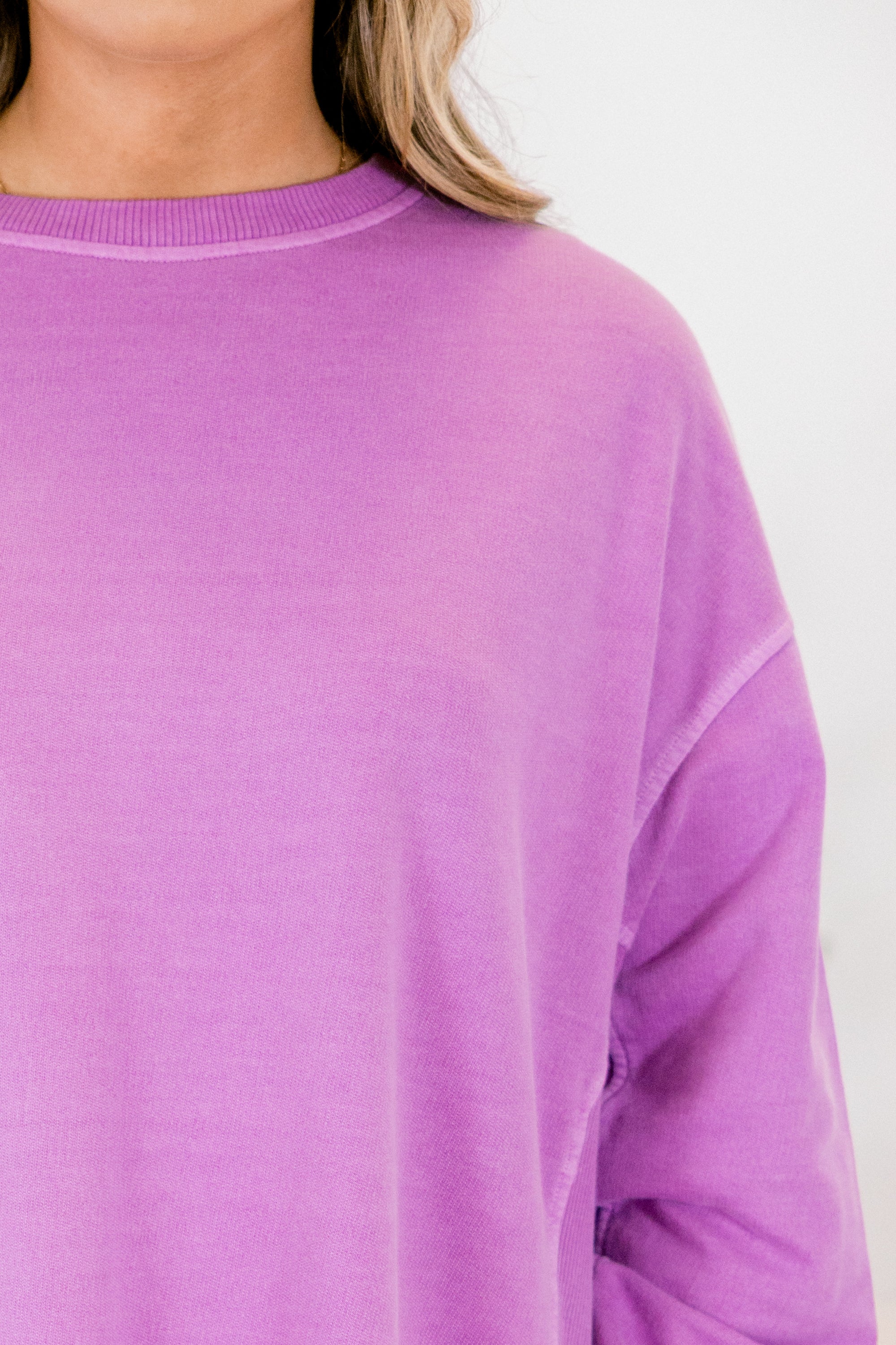 Back To Basics Pullover, Light Plum