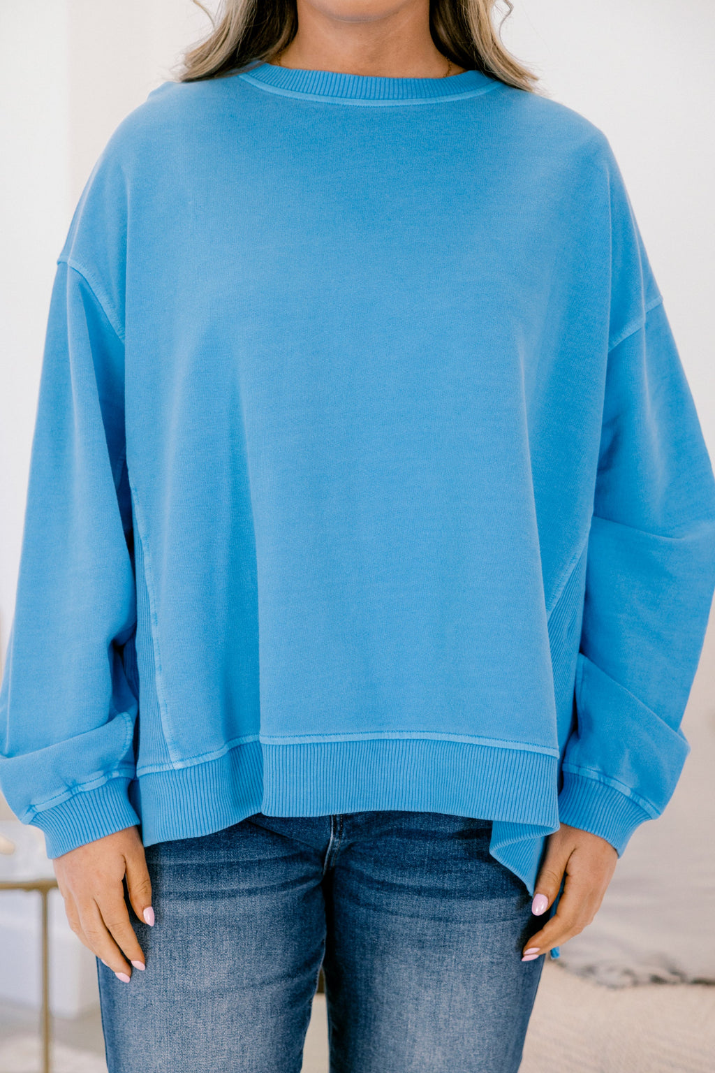 Back To Basics Pullover, Ocean Blue