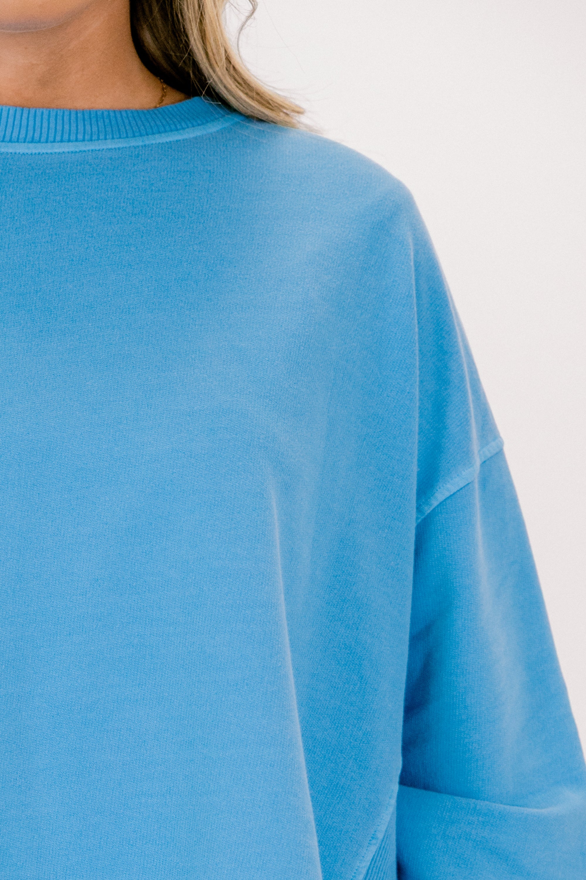 Back To Basics Pullover, Ocean Blue