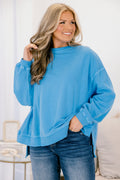 Back To Basics Pullover, Ocean Blue