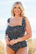 Bahama Beauty Swimsuit, Black White Dot