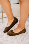 Ballerina Dreams Flats, Brown Suede
