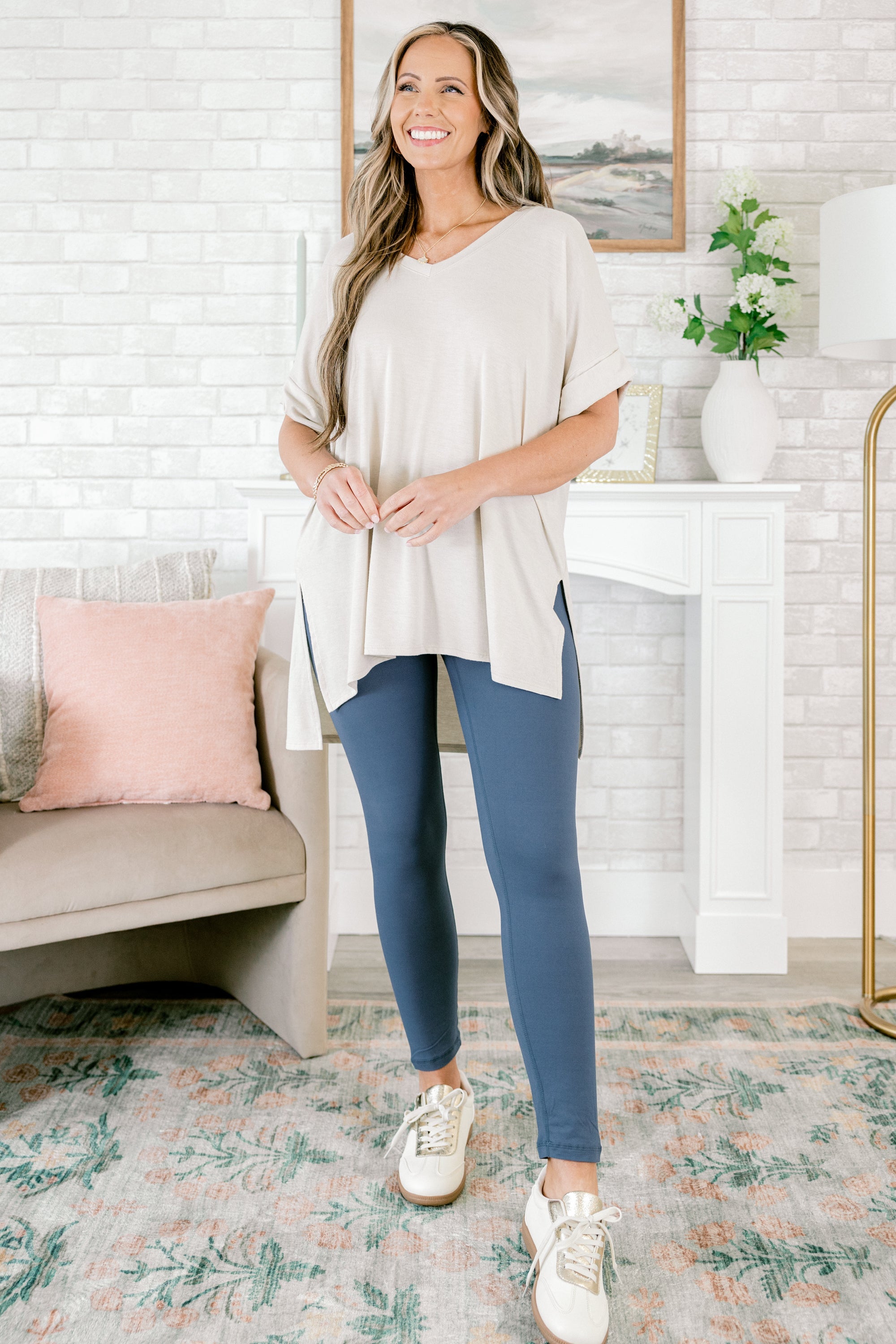 Be Someone Leggings, Code Blue