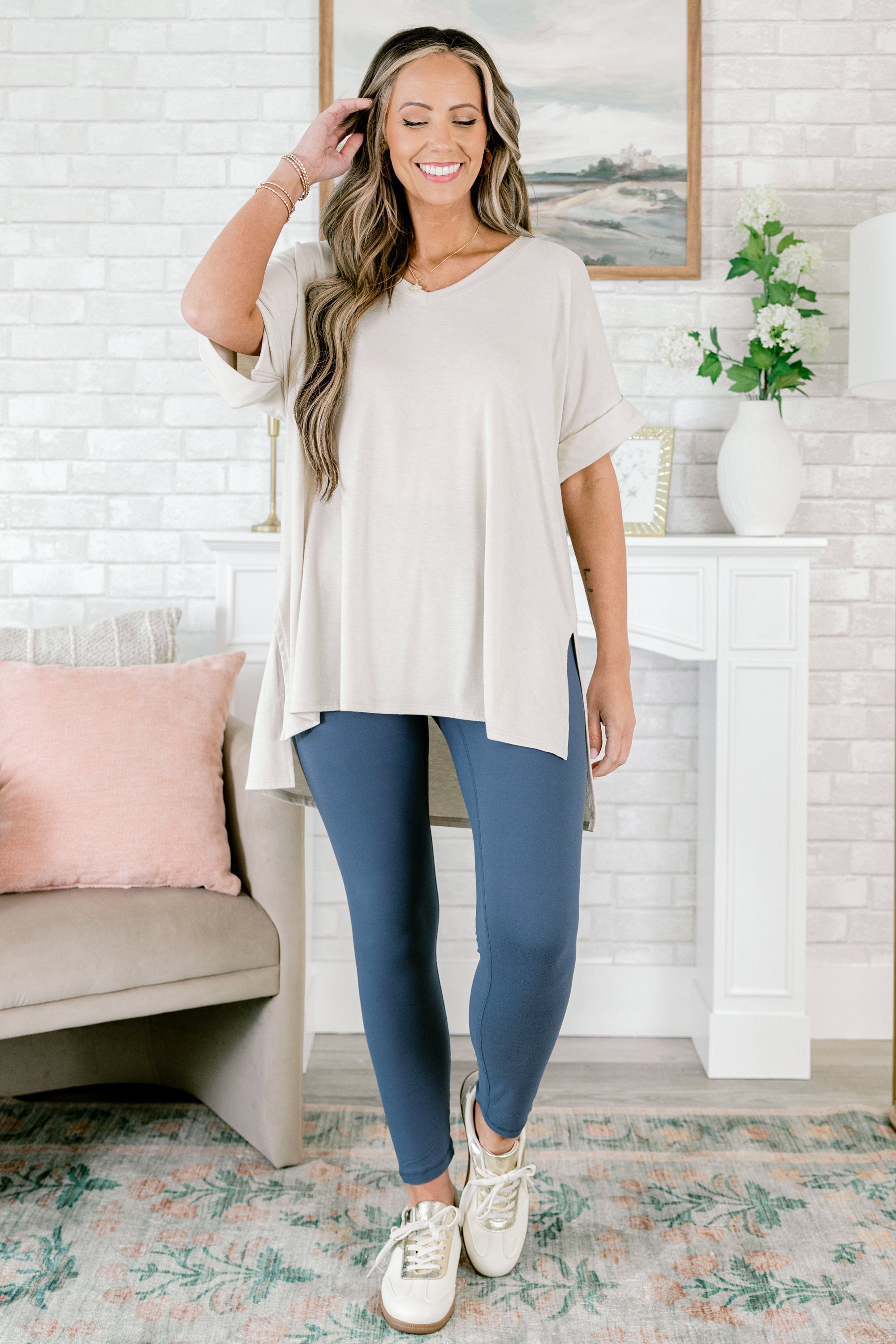 Be Someone Leggings, Code Blue