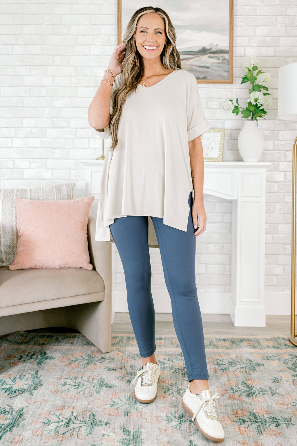 Be Someone Leggings, Code Blue