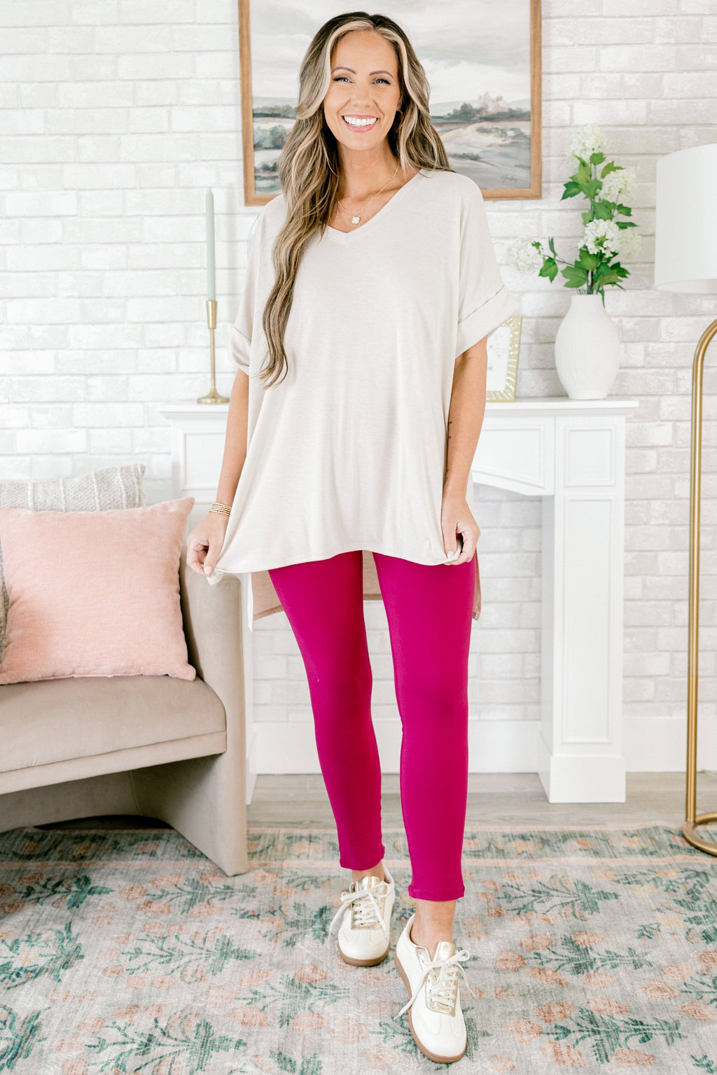 Be Someone Leggings, Raspberry