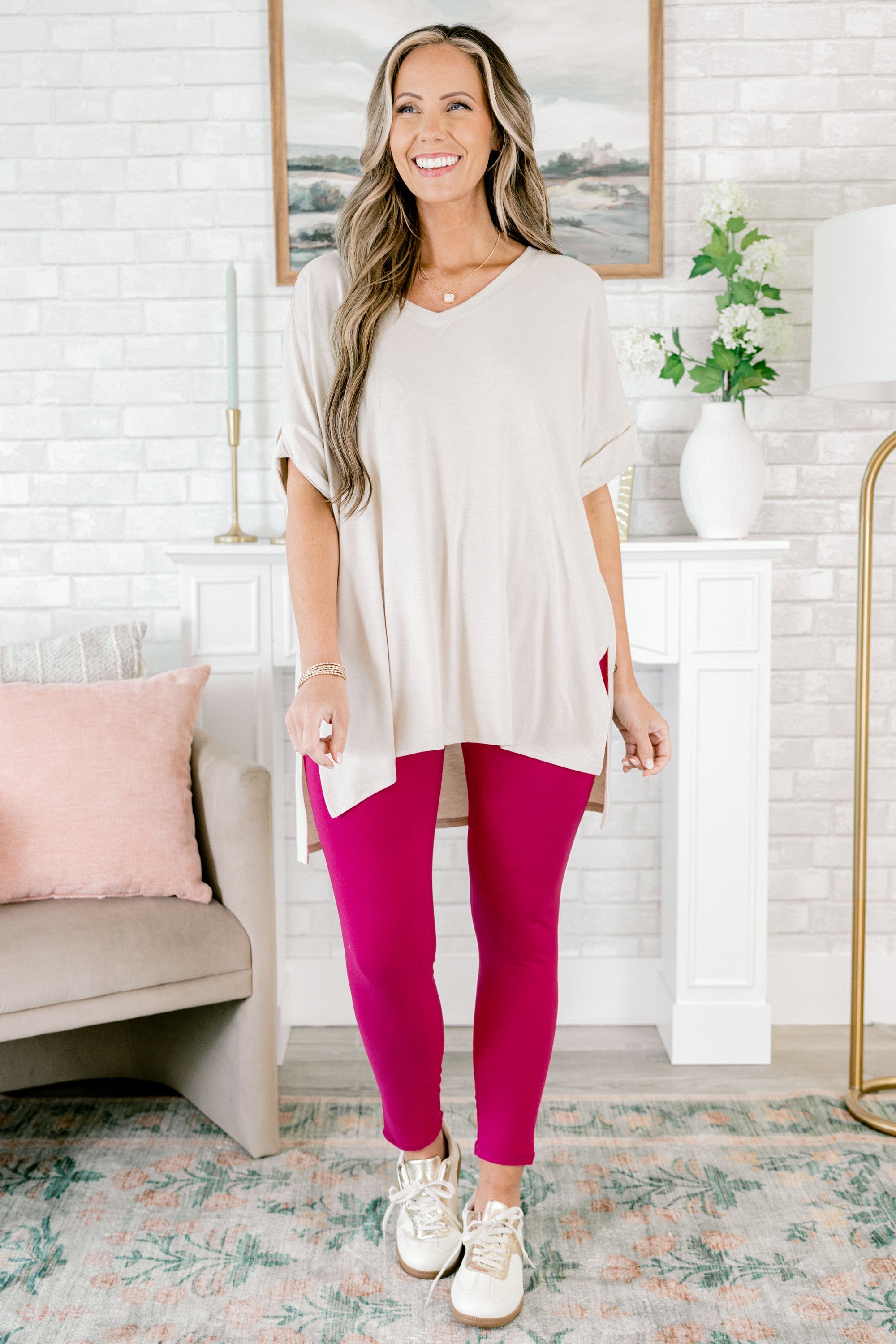 Be Someone Leggings, Raspberry