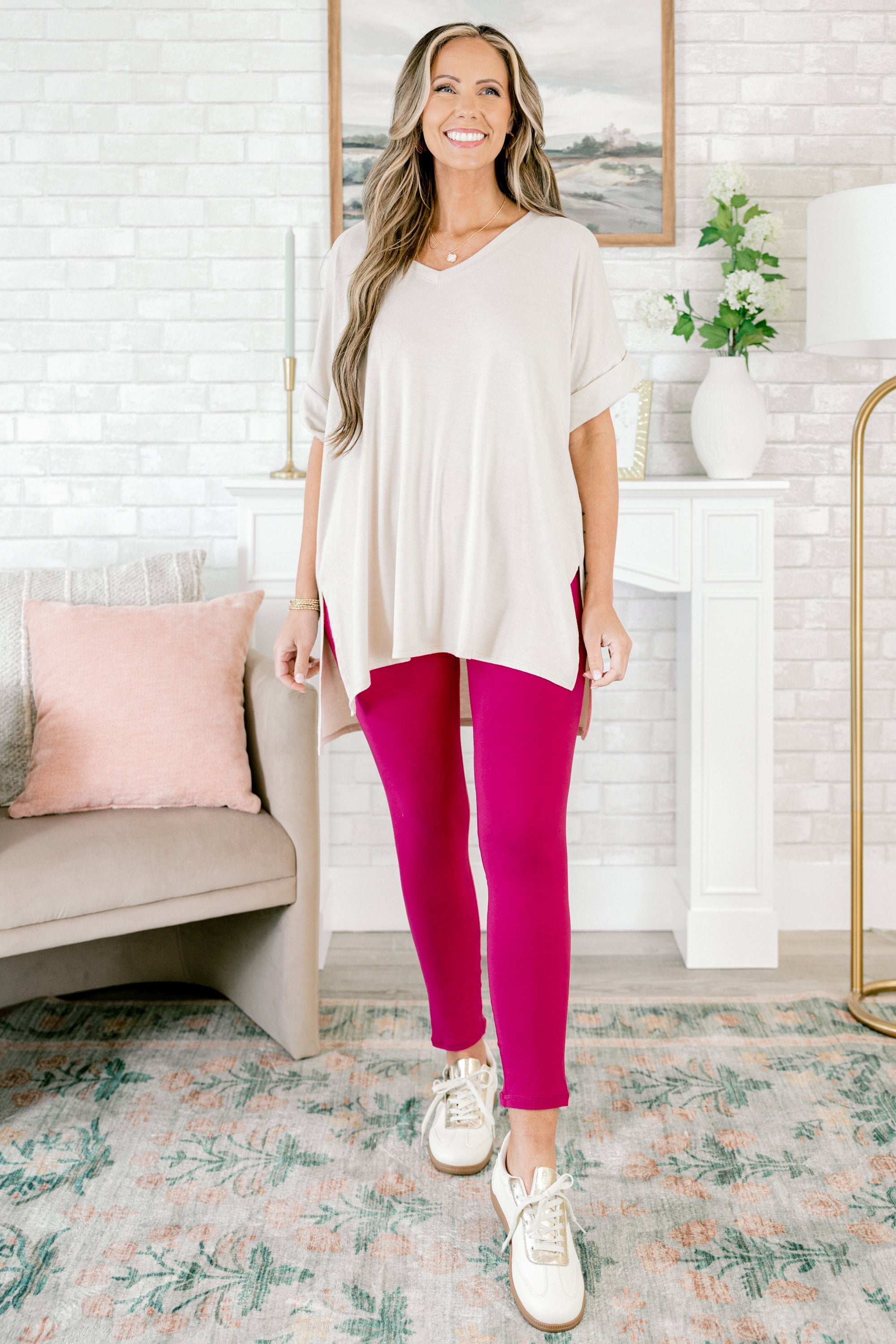 Be Someone Leggings, Raspberry