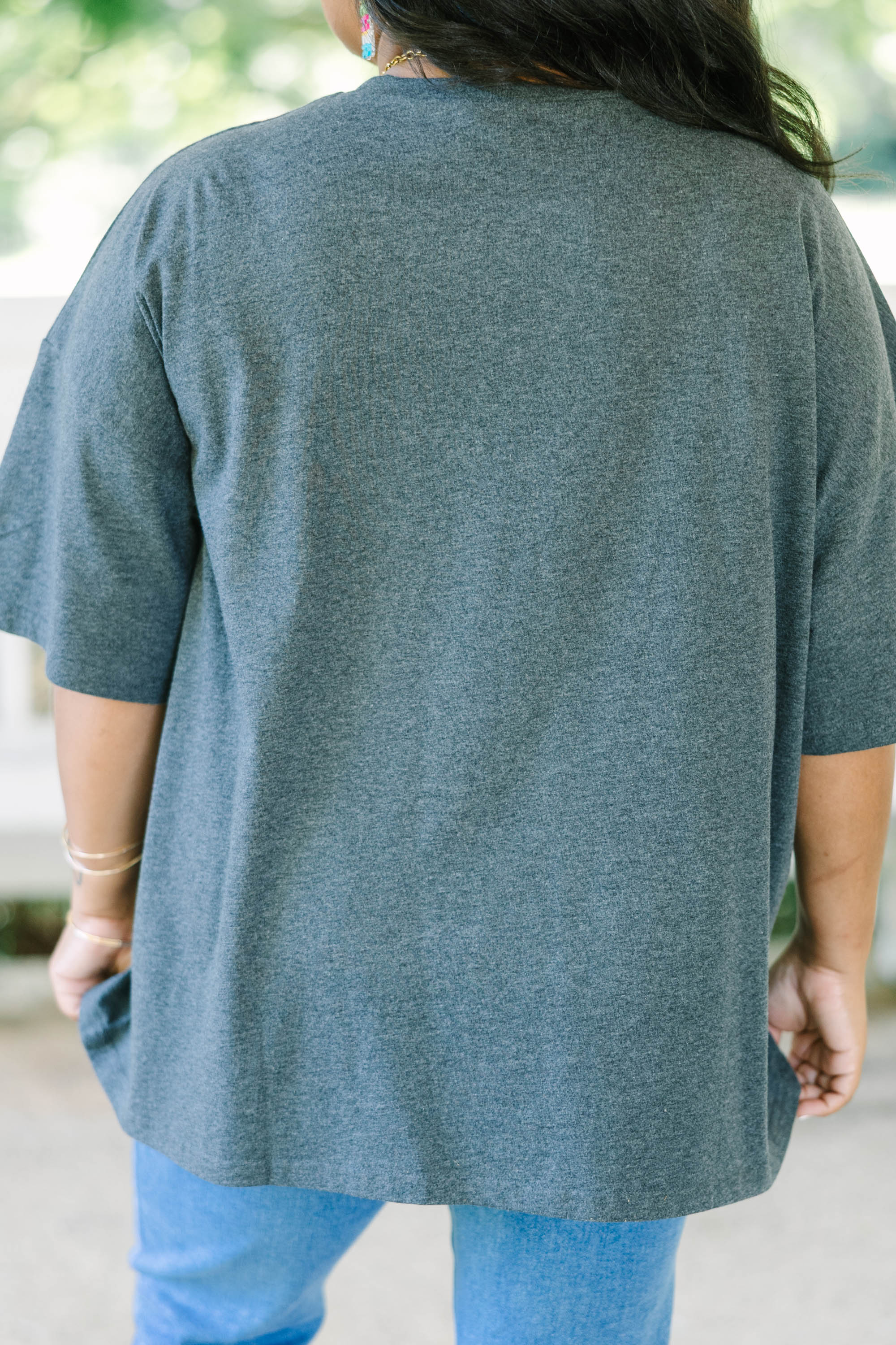 Be the Light Boyfriend Tee, Charcoal