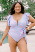 Beach Beauty Swimsuit, Blue/Pink