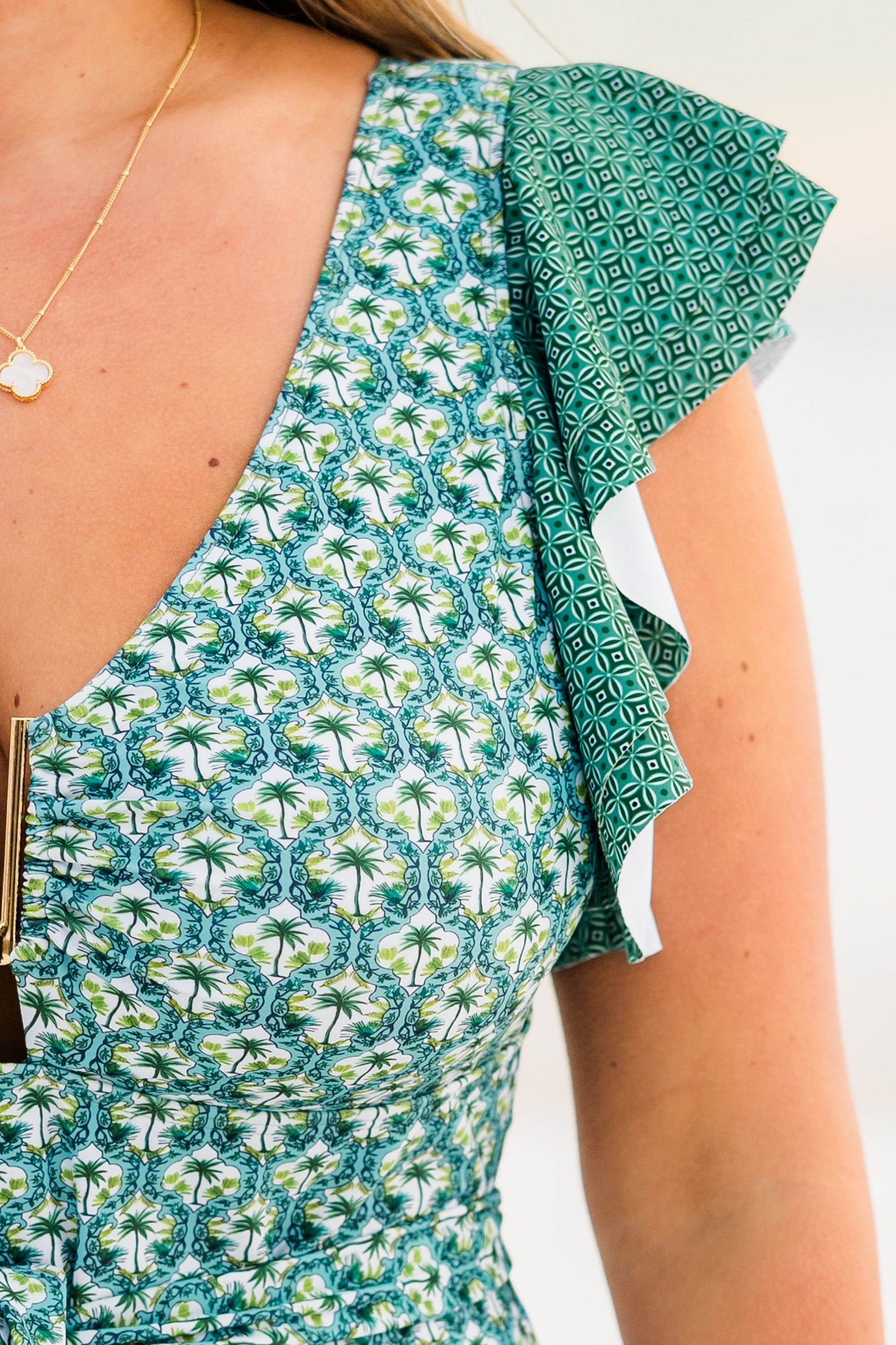 Beach Beauty Swimsuit, Palm Leaf