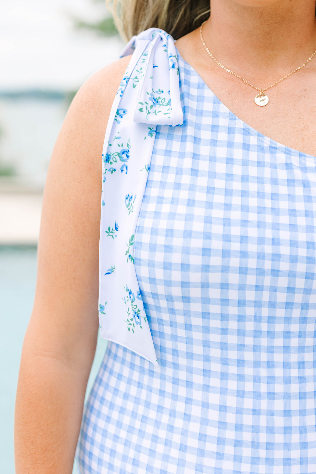 Beach Daydreamin' Swimsuit, Blue Gingham