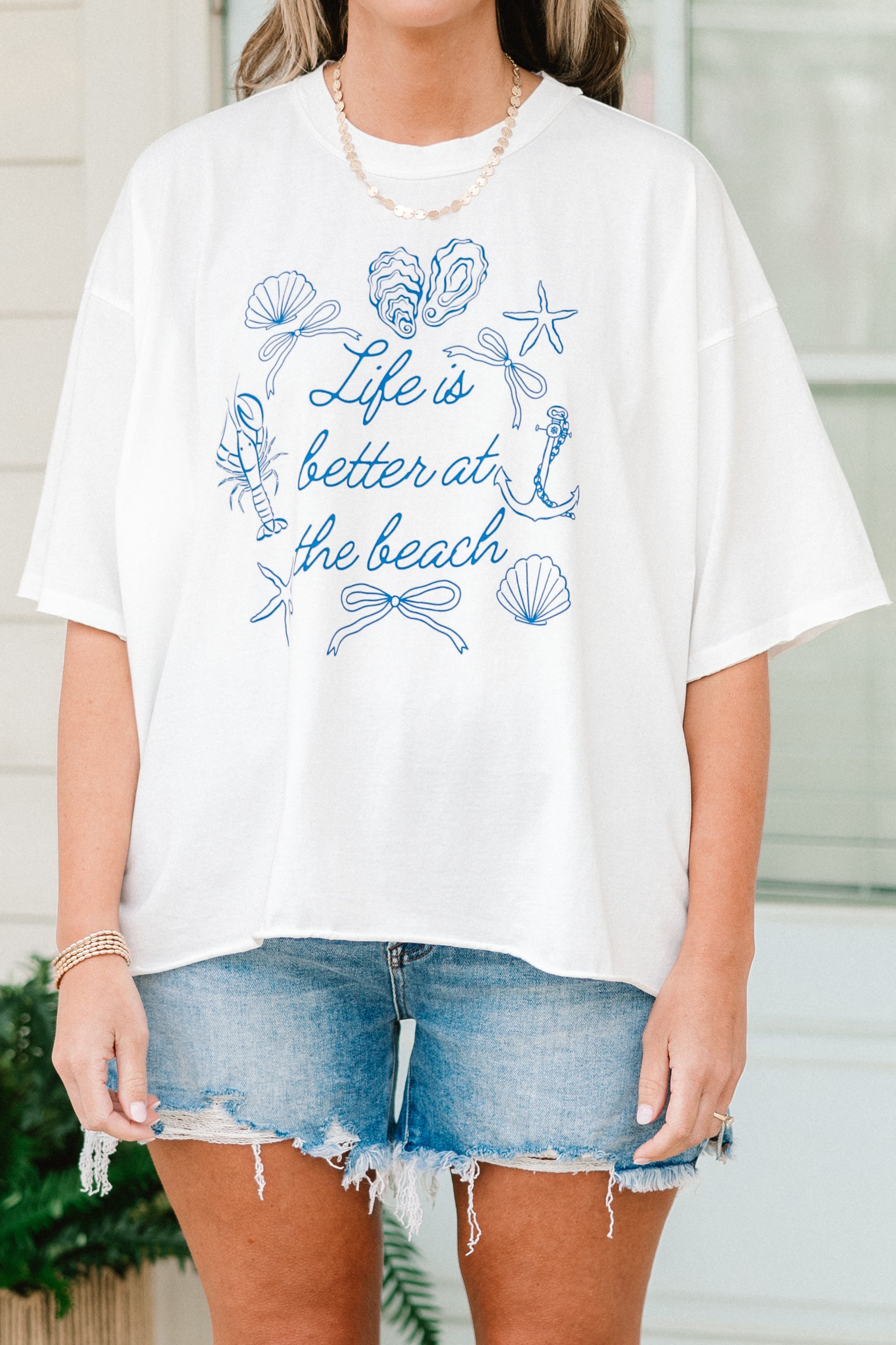 Beach Days Vintage Wash Tee, White