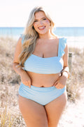 Beach Trip Swim Top, Aqua