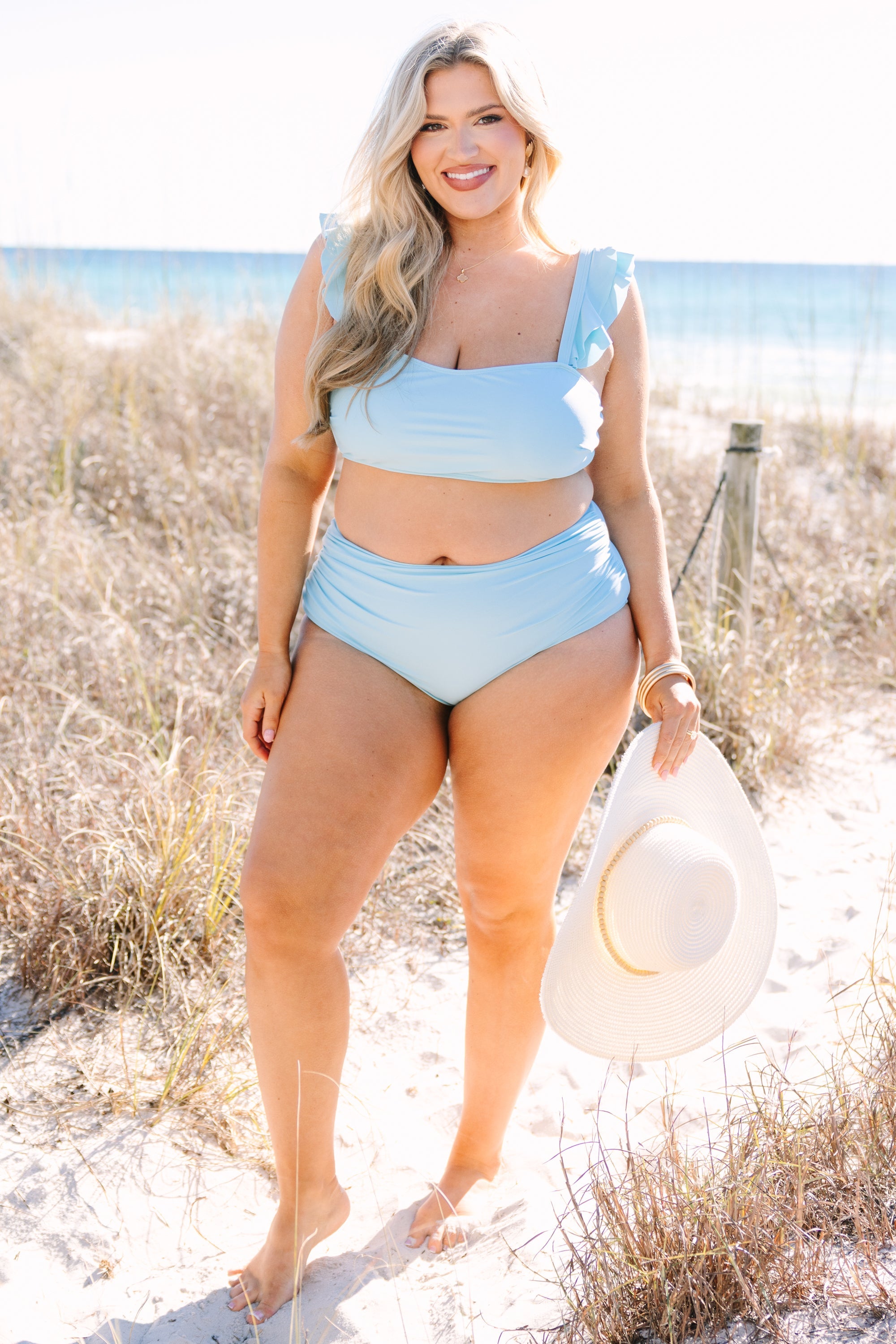Beach Trip Swim Bottom, Aqua