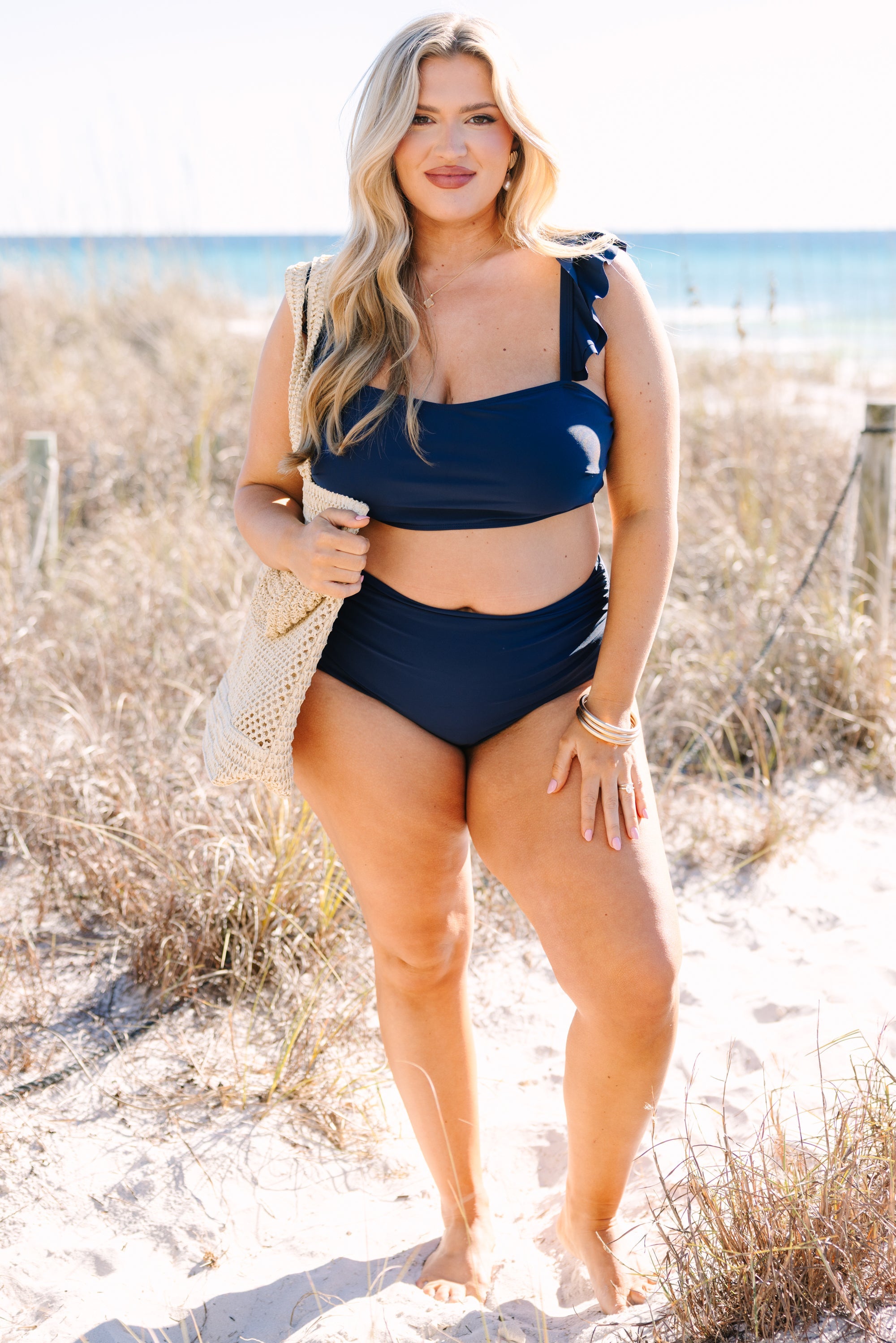 Soaking Up the Sun Swim Bottom, Navy