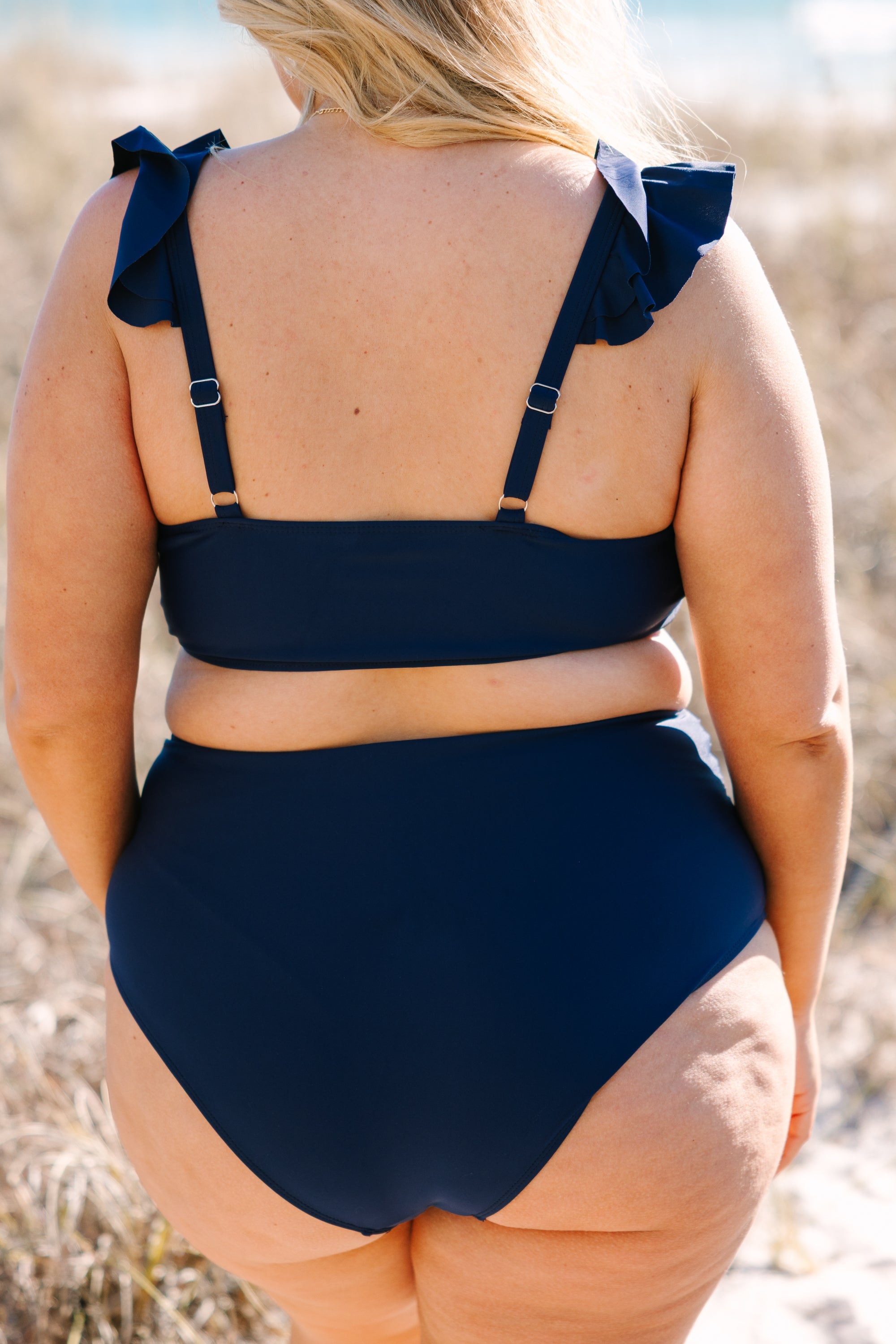 Soaking Up The Sun Swim Top, Navy