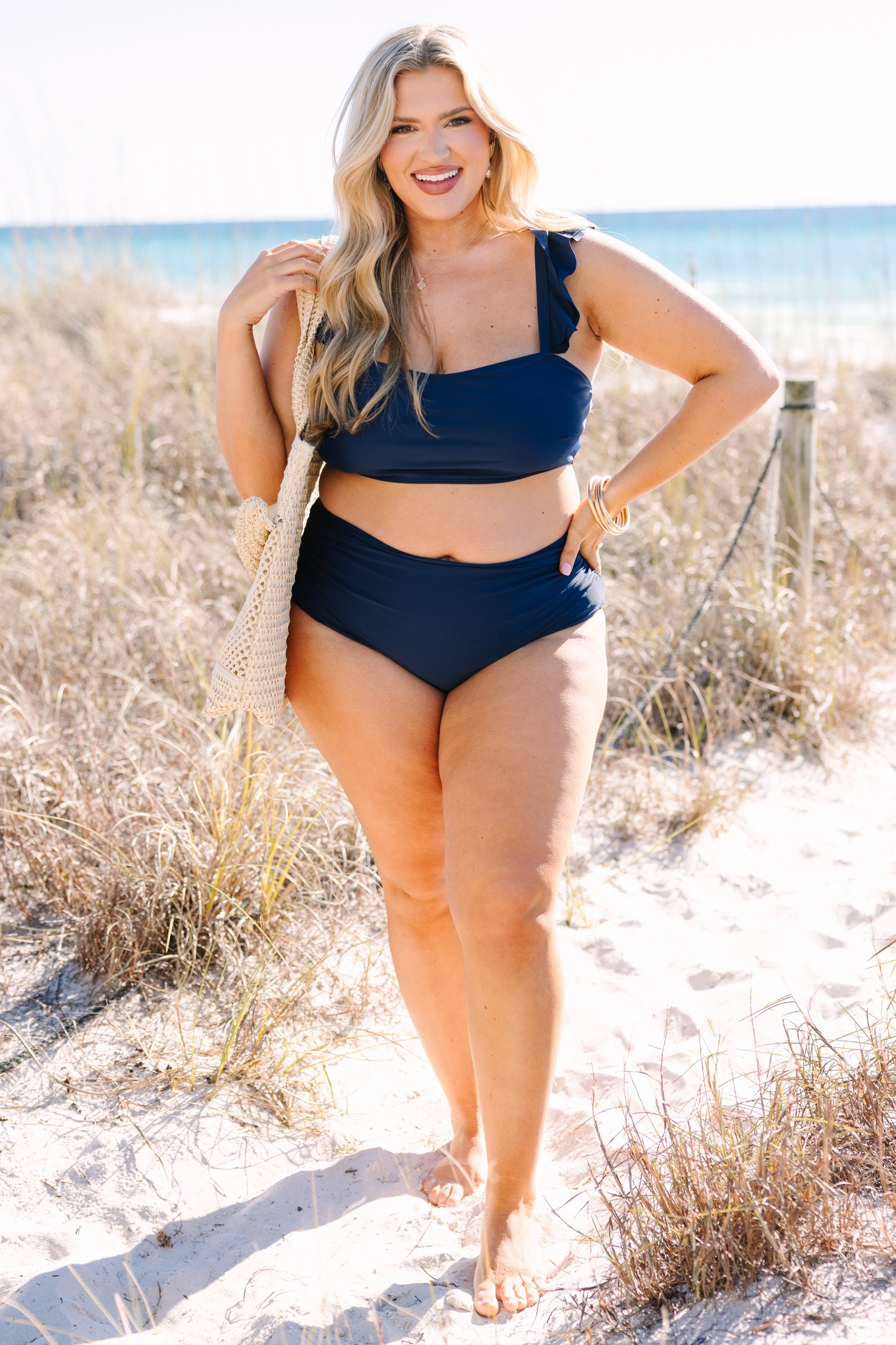 Soaking Up the Sun Swim Bottom, Navy