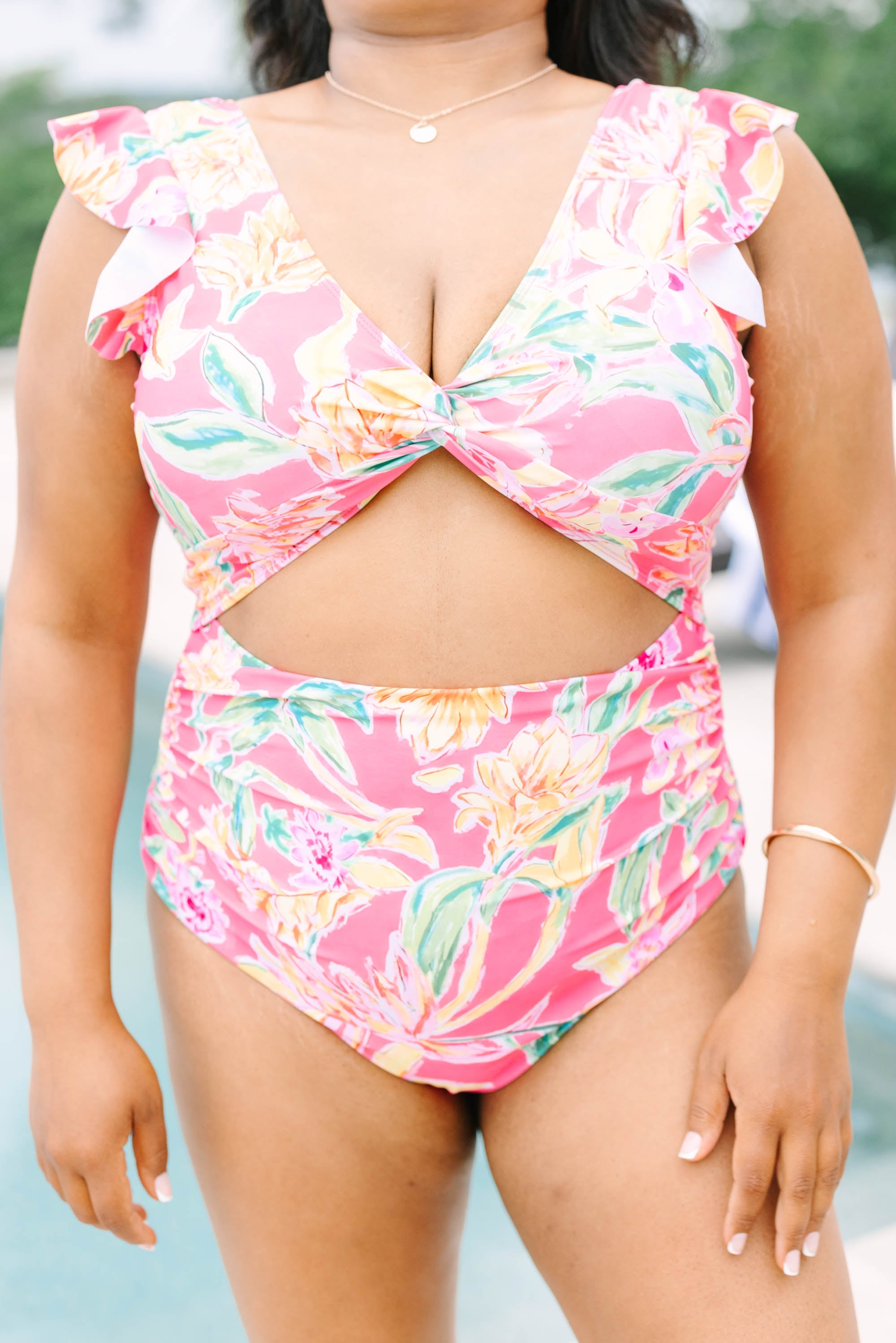 Beachfront Breeze Swimsuit, Coral