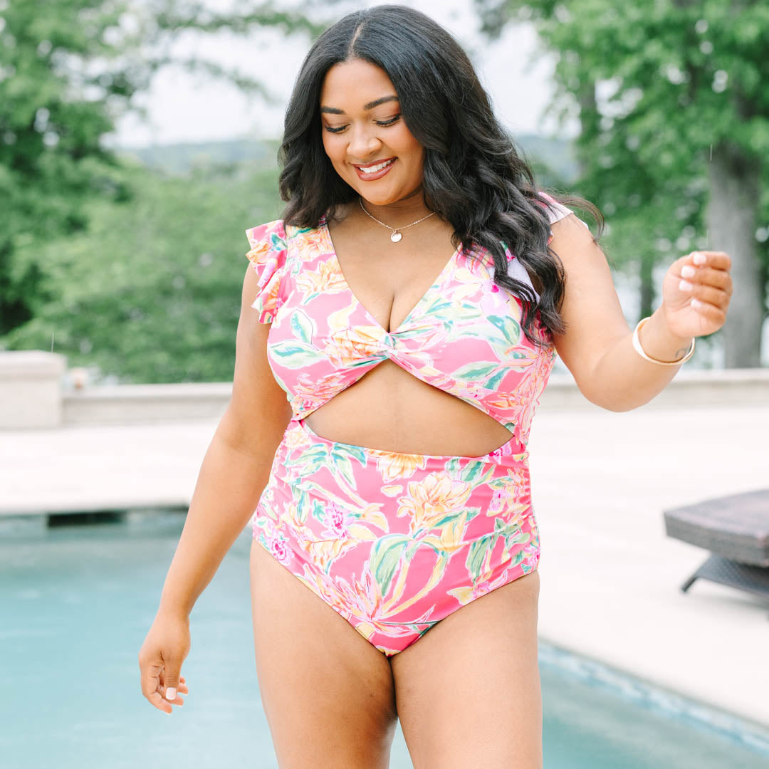 Beachfront Breeze Swimsuit, Coral