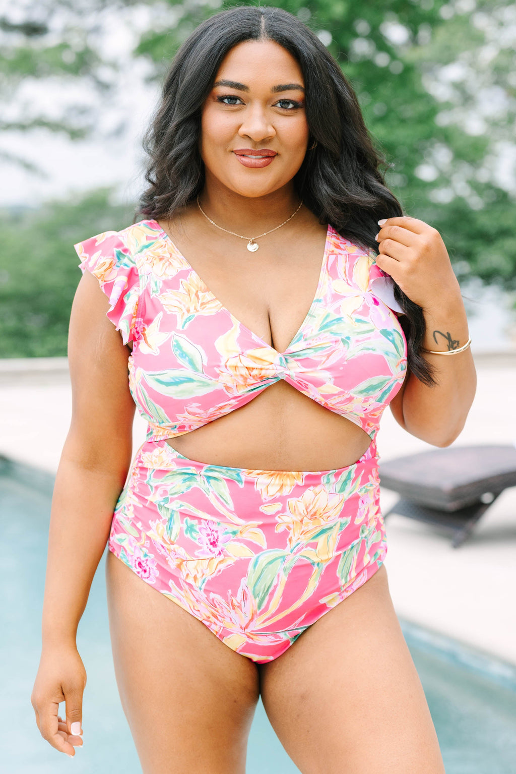 Beachfront Breeze Swimsuit, Coral