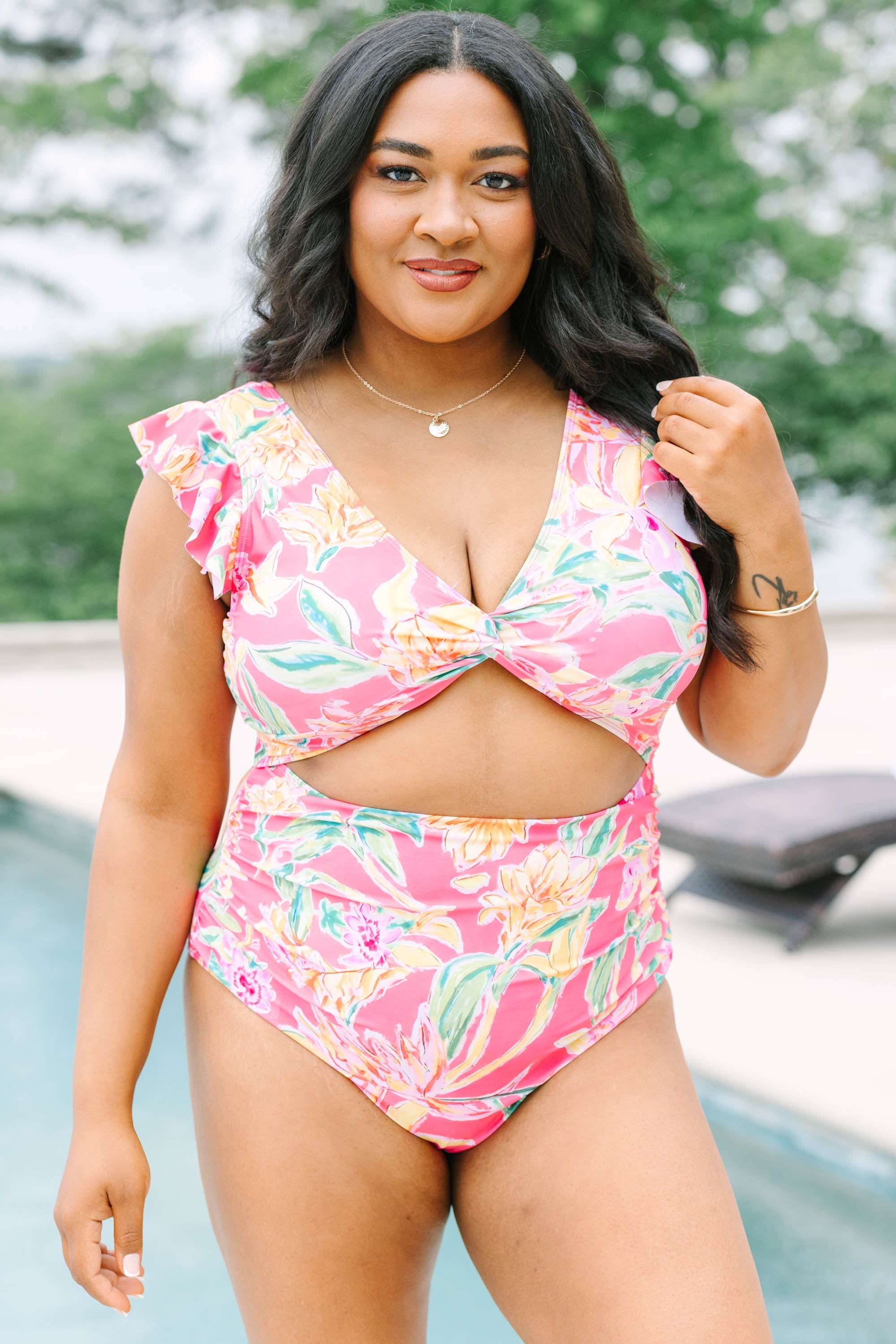 Beachfront Breeze Swimsuit, Coral