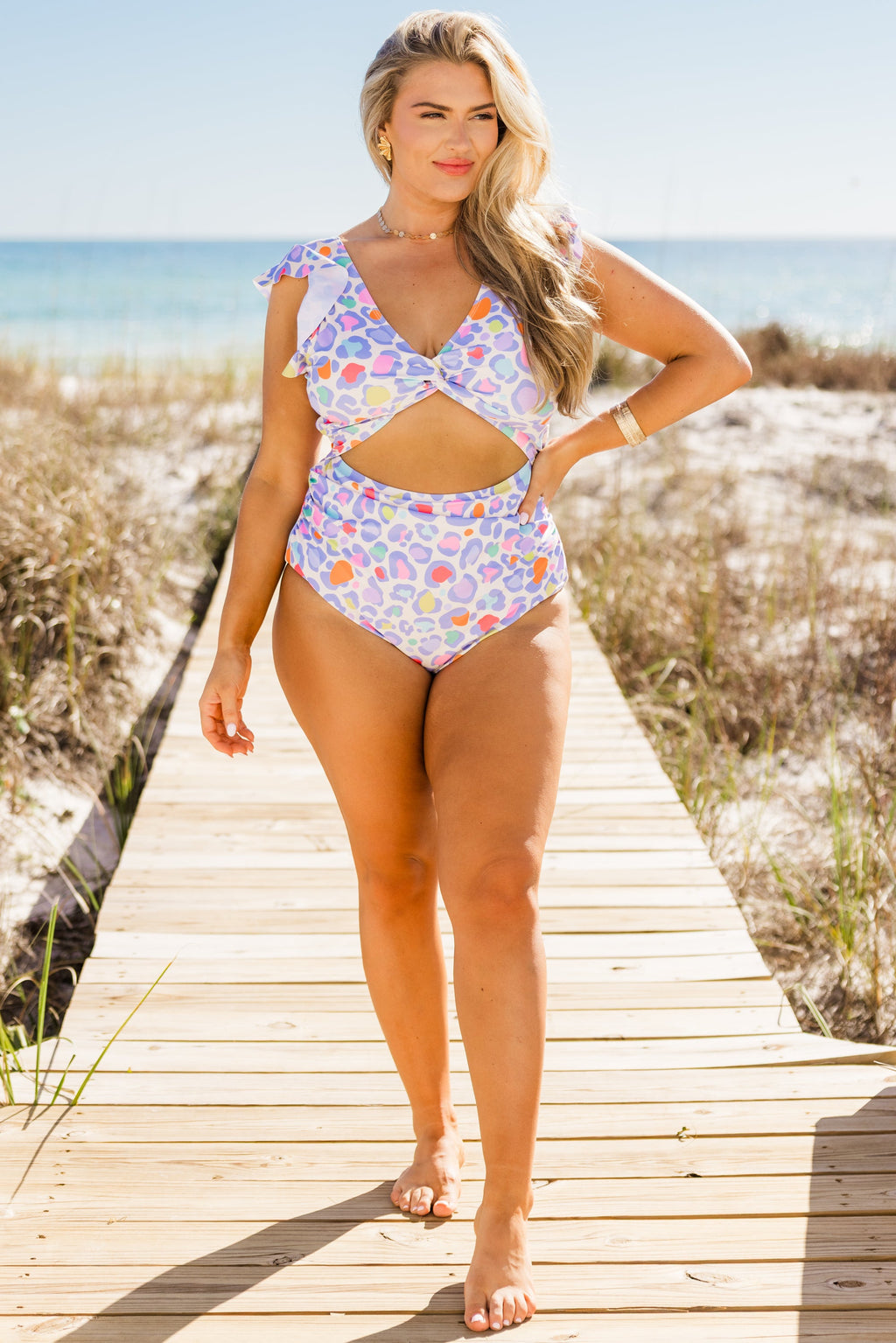 Beachfront Breeze Swimsuit, Purple
