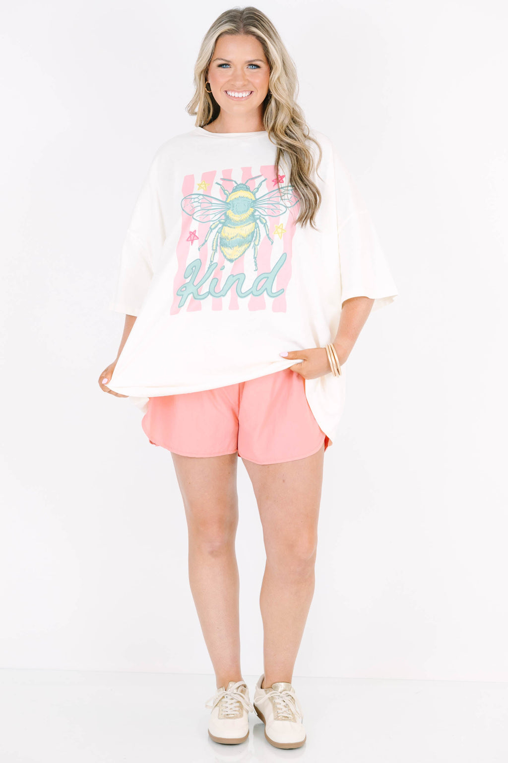 Bee Kind Boyfriend Tee, Ivory