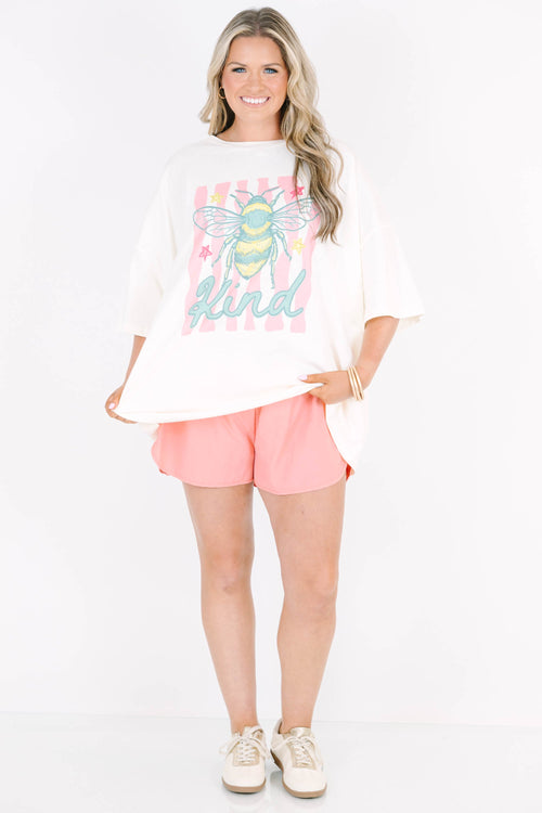 Bee Kind Boyfriend Tee, Ivory