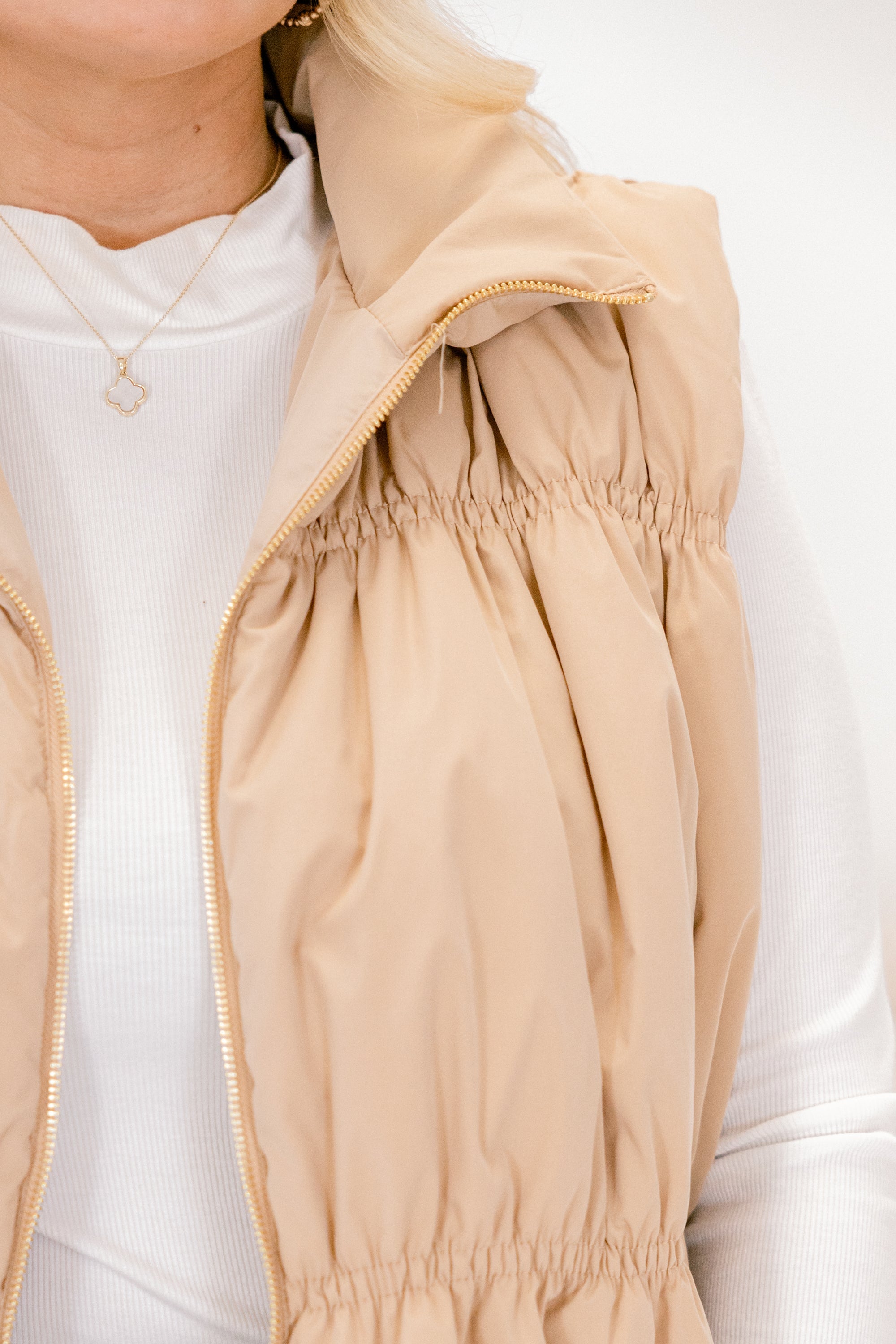 Behind Blue Eyes Vest, Taupe