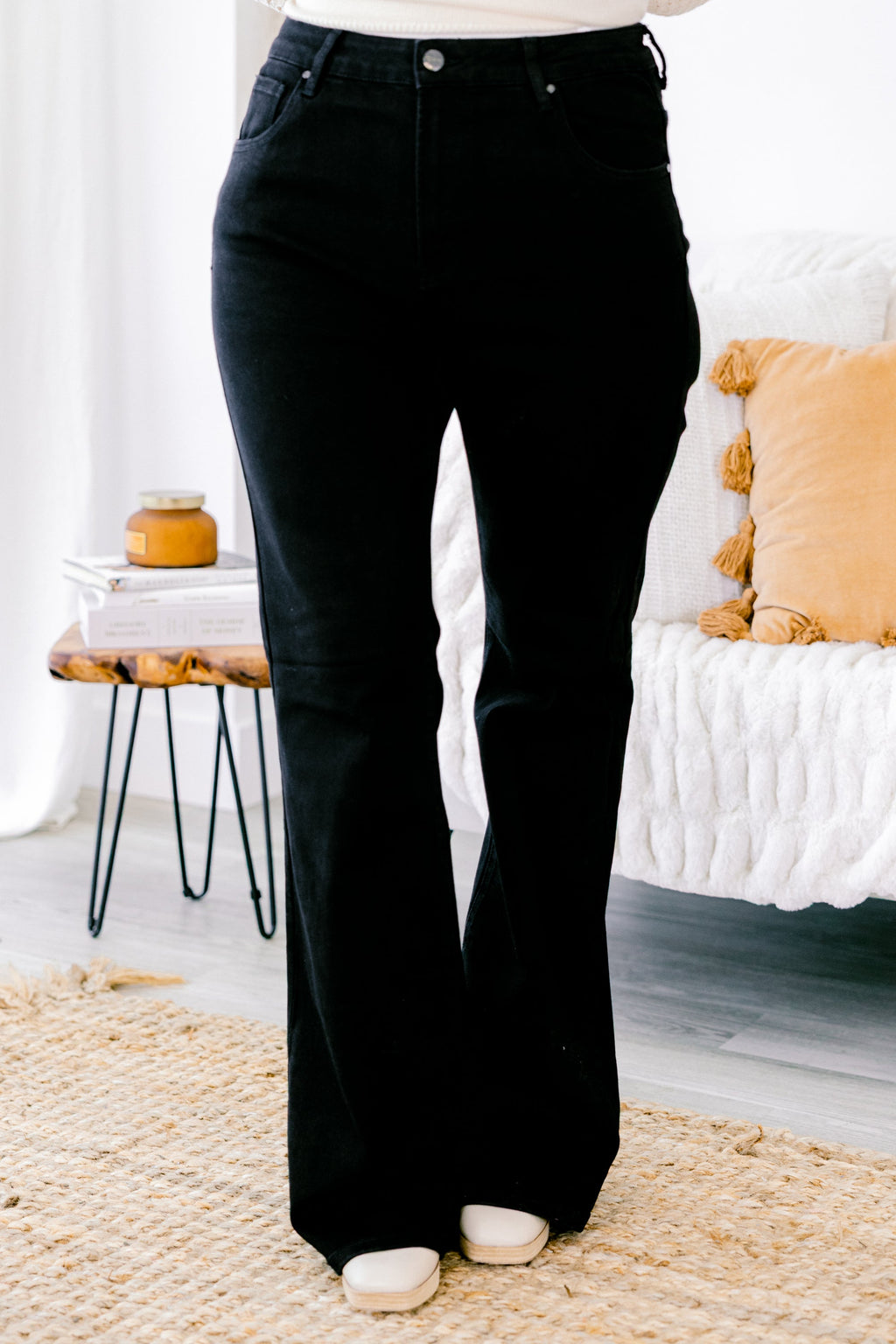 Believe In Us Flare Jeans, Black