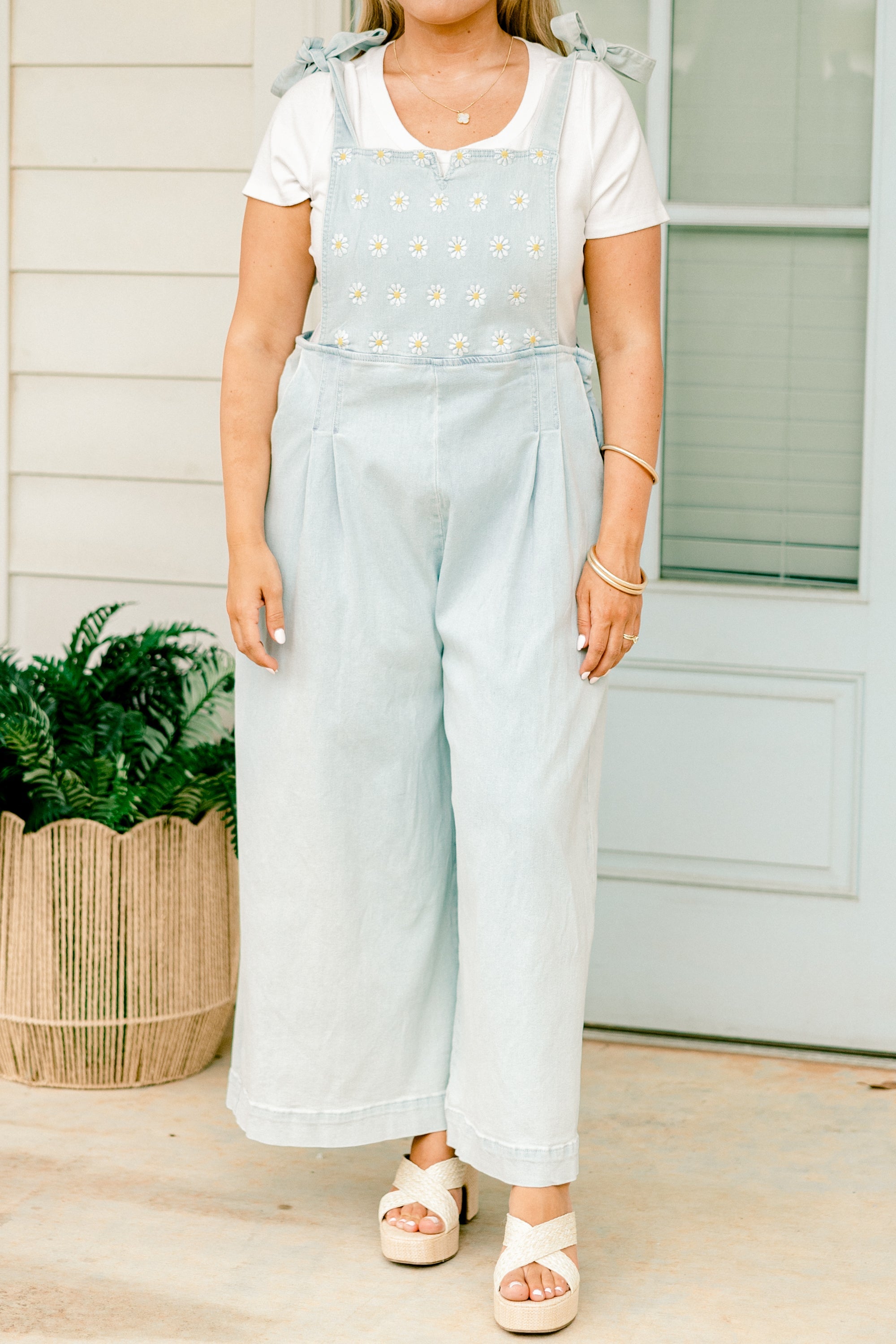 Best Foot Forward Jumpsuit, Light Wash