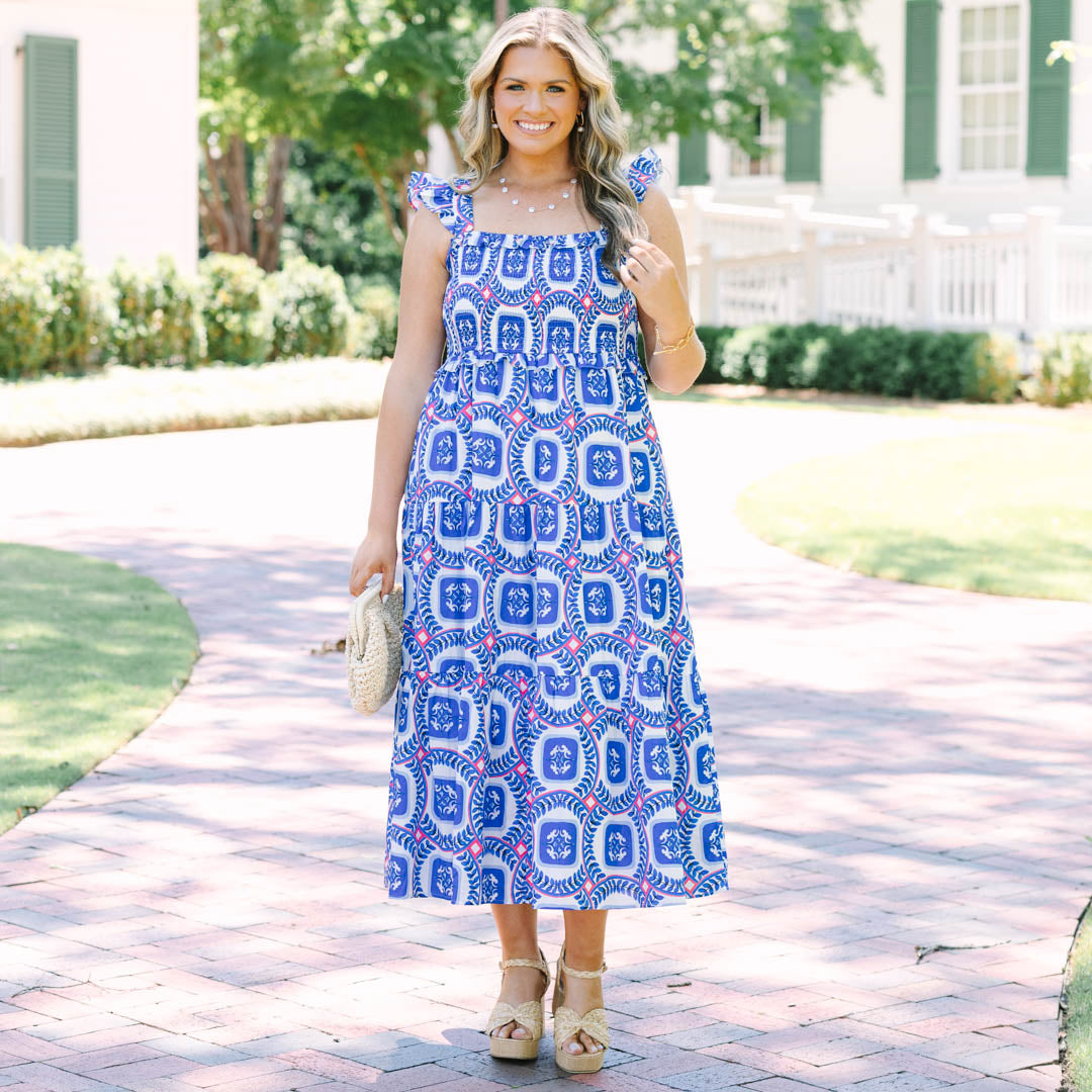 Bit Of Charm Dress, Cobalt