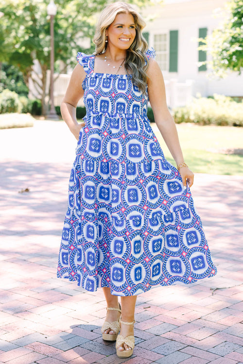 Bit Of Charm Dress, Cobalt