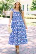 Bit Of Charm Dress, Cobalt
