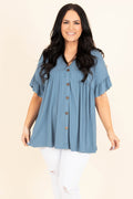 Bittersweet Beginnings Top, Blue