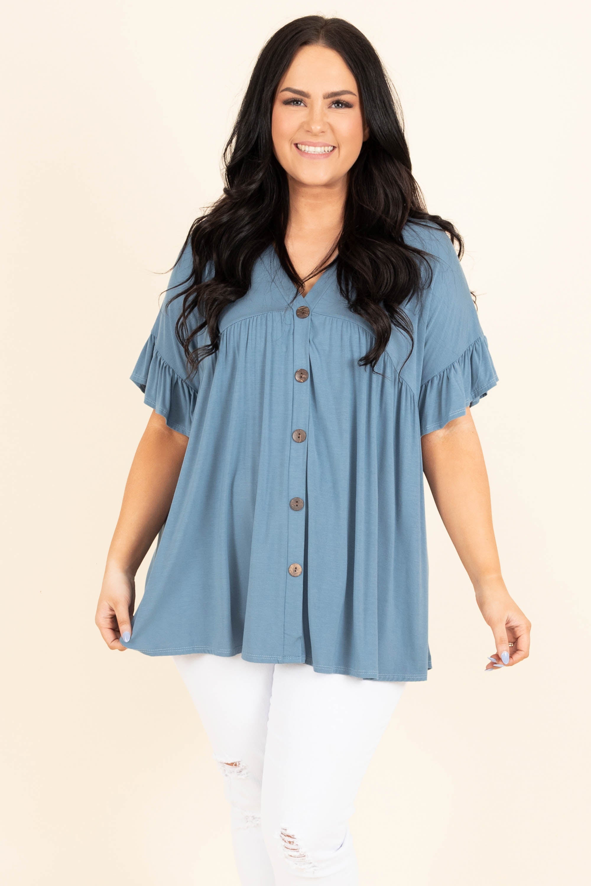 Bittersweet Beginnings Top, Blue