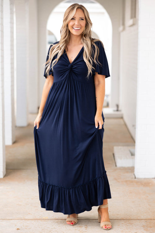 Blackbird Singing Dress, Navy